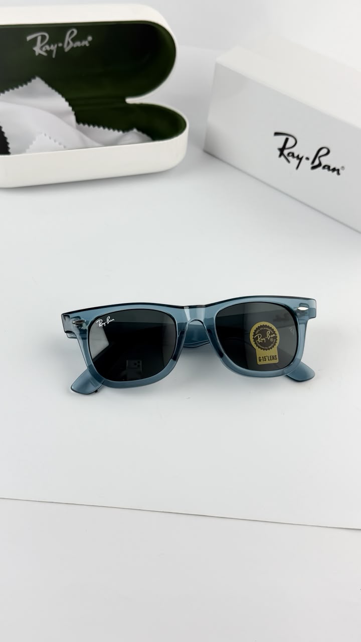 Rayban Blue Black Unisex Sunglasses