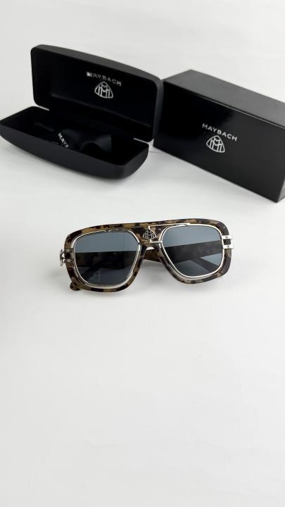 Maybach Tiger Military Silver Black Unisex Sunglasses