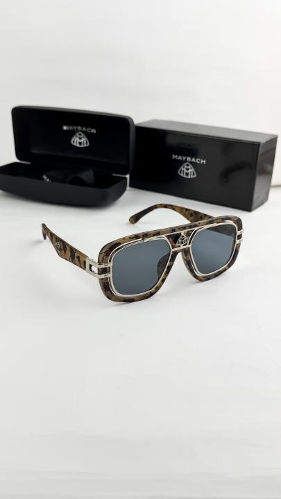 Maybach Tiger Military Silver Black Unisex Sunglasses