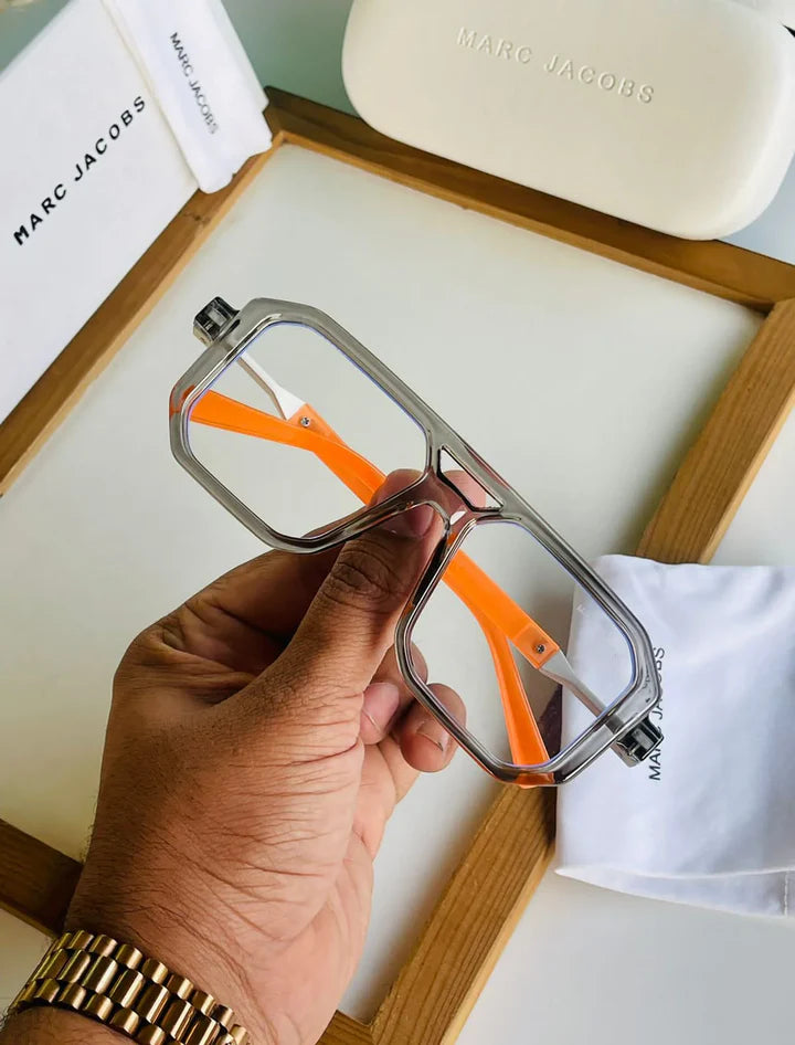 Marc Jacobs Unisex Orange Frame Transparent Optics