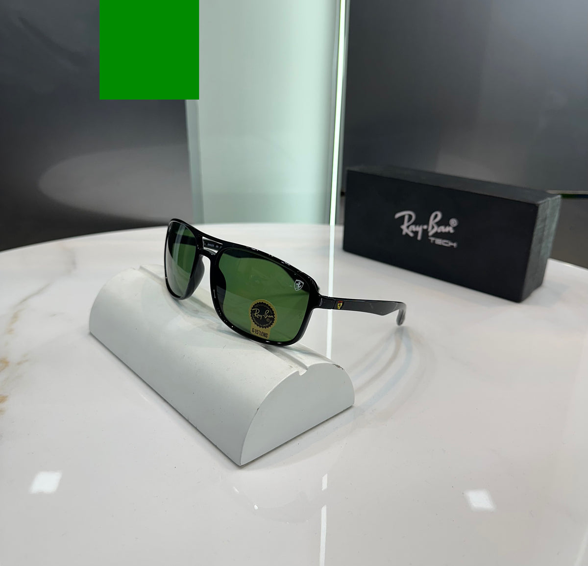 RayBan Green Shade Unisex Sunglass