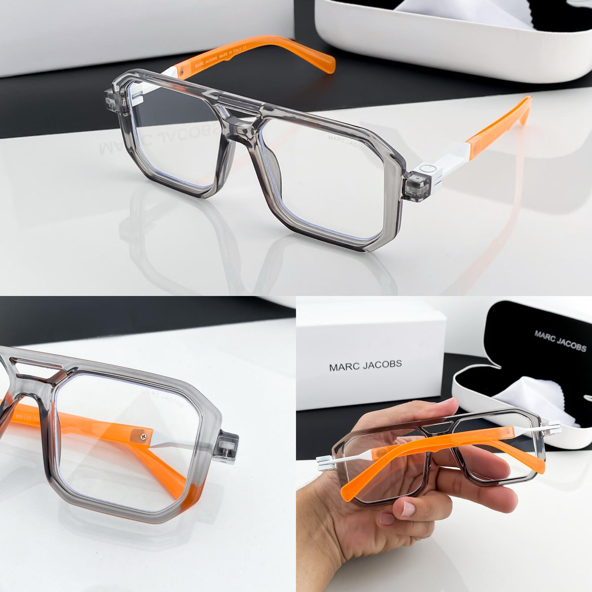 Marc Jacobs Unisex Orange Frame Transparent Optics