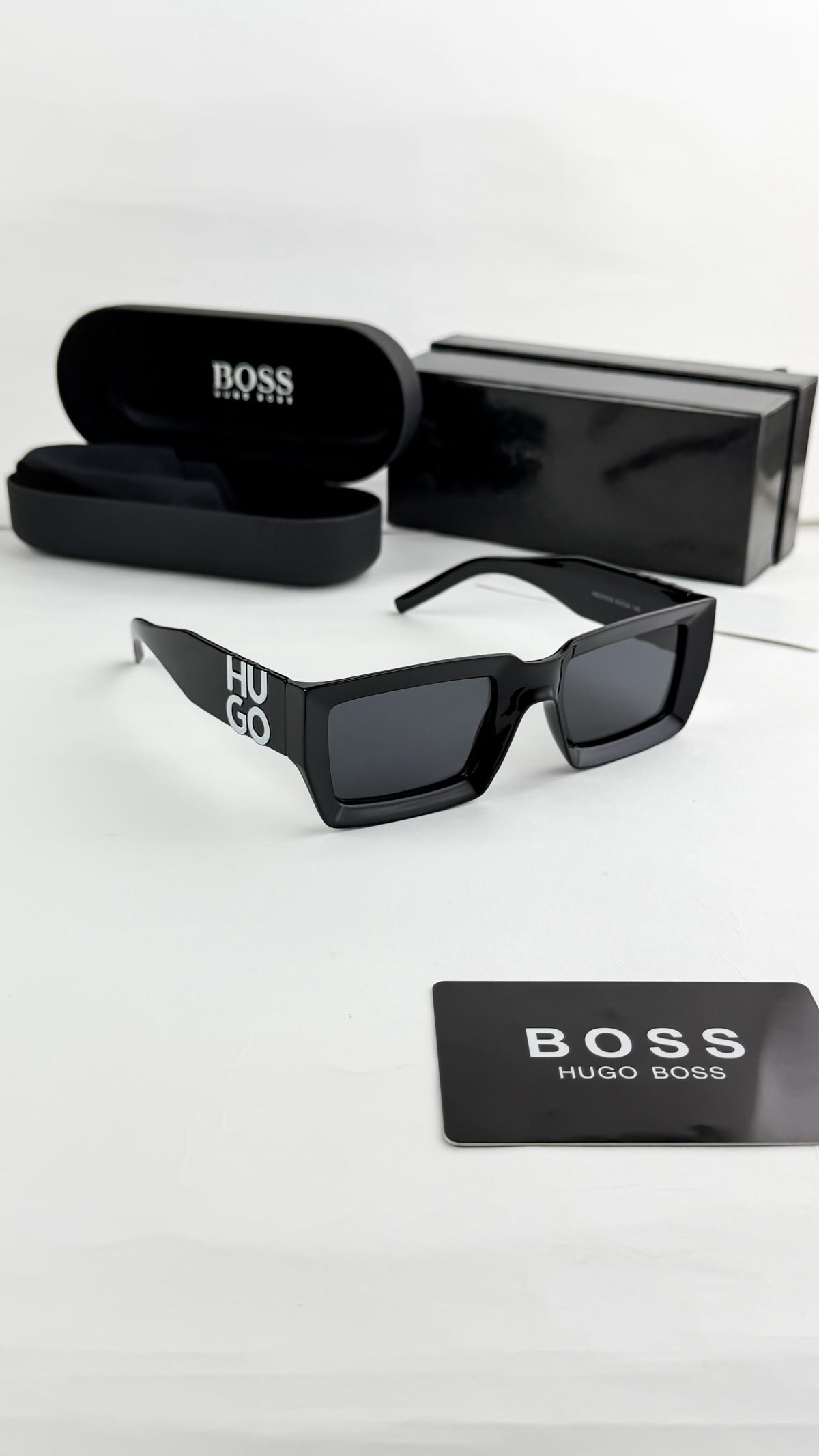 Hugo Boss Black Reactangular Unisex Sunglass