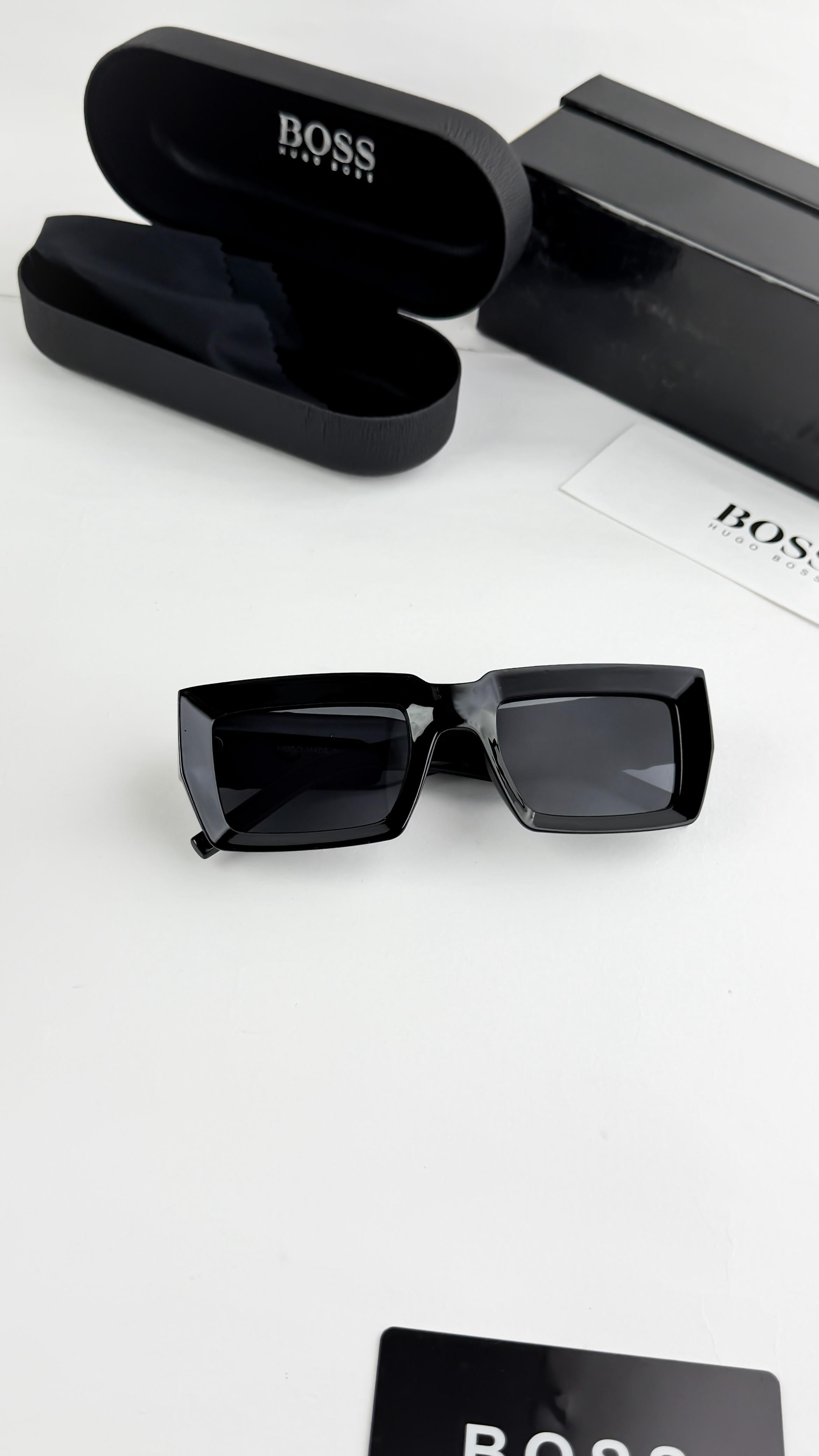 Hugo Boss Black Reactangular Unisex Sunglass