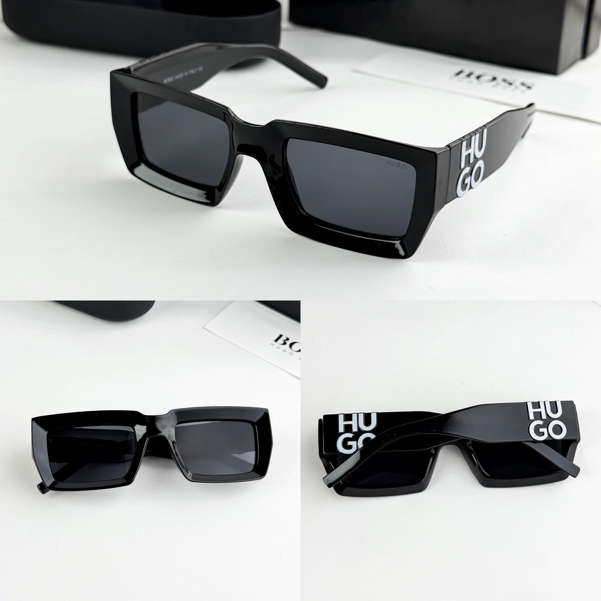 Hugo Boss Black Reactangular Unisex Sunglass