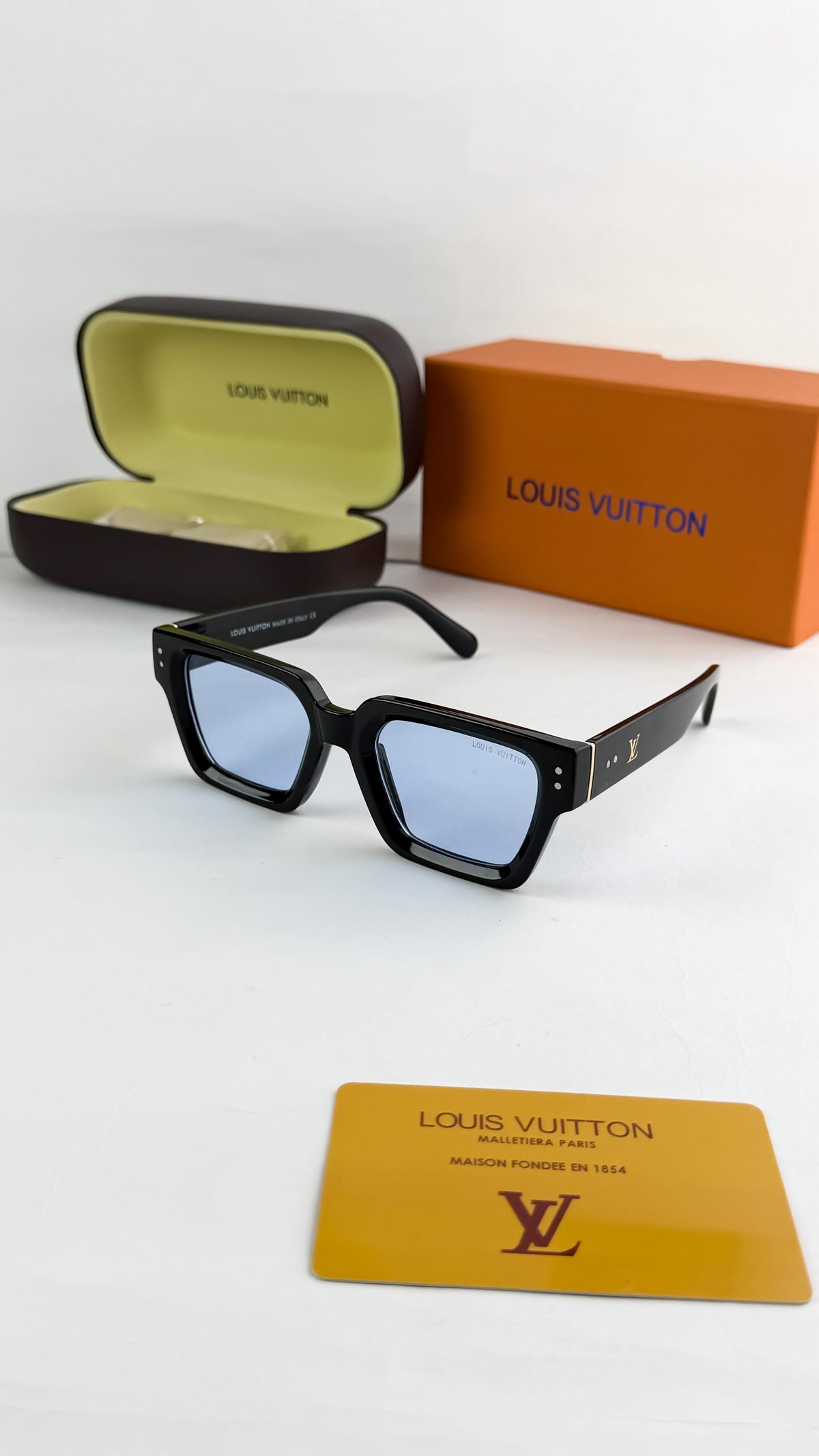Louis Vuitton Black Blue UV Men's Sunglasses