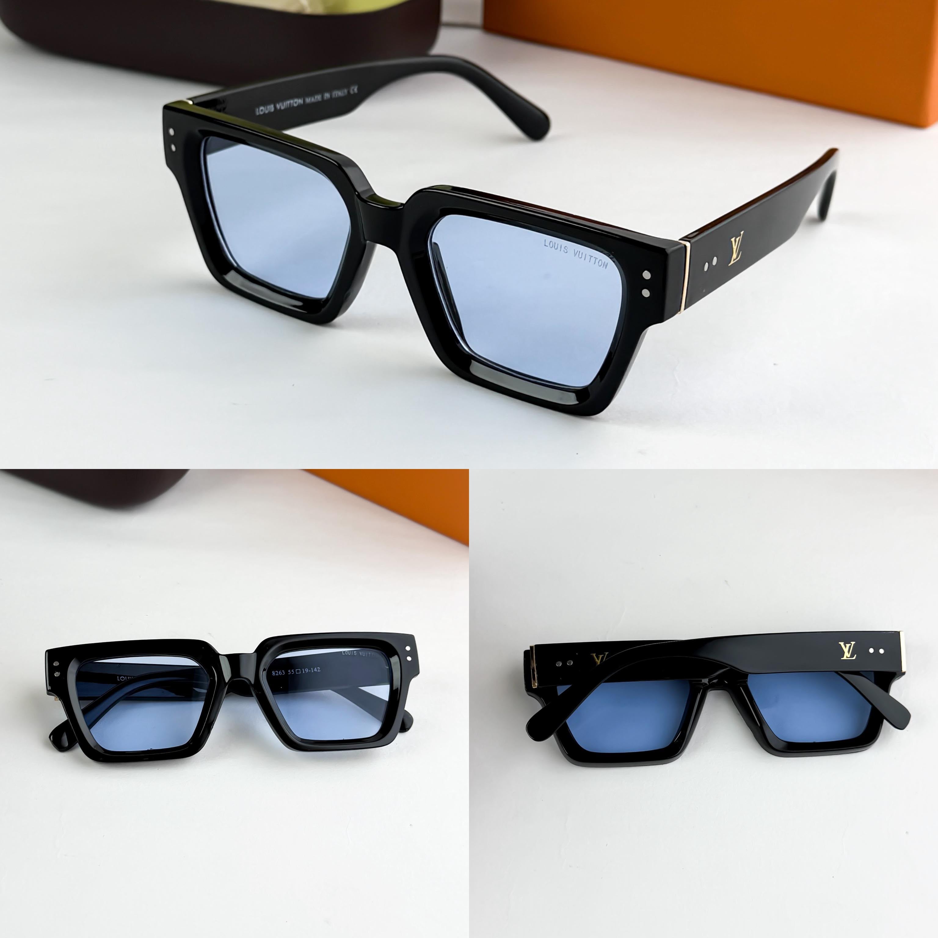 Louis Vuitton Black Blue UV Men's Sunglasses