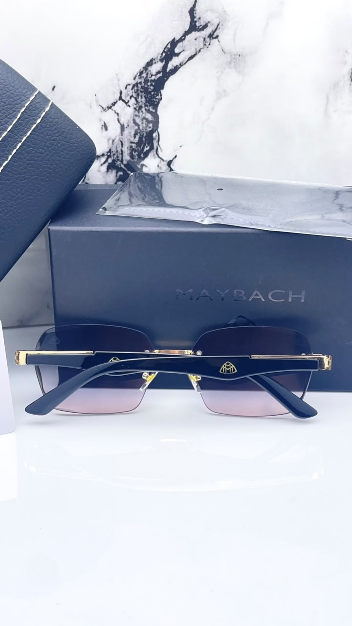 Maybach Square Aviator Gradient Blue Unisex Sunglasses