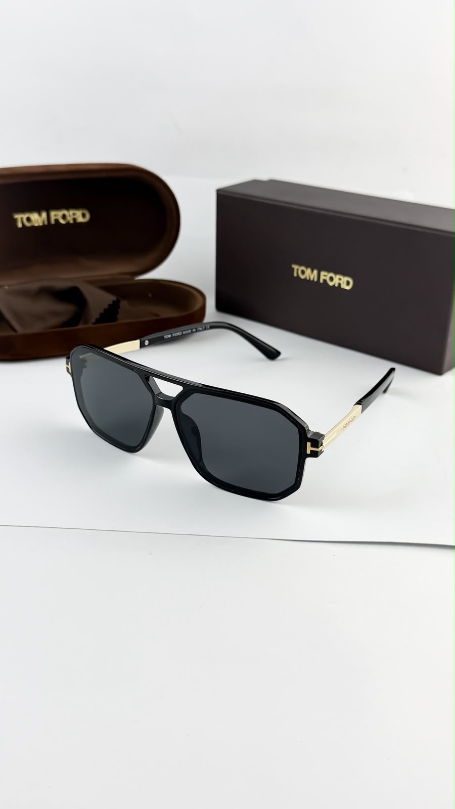 Tom Ford Matte Gold Black Men's Sunglasses