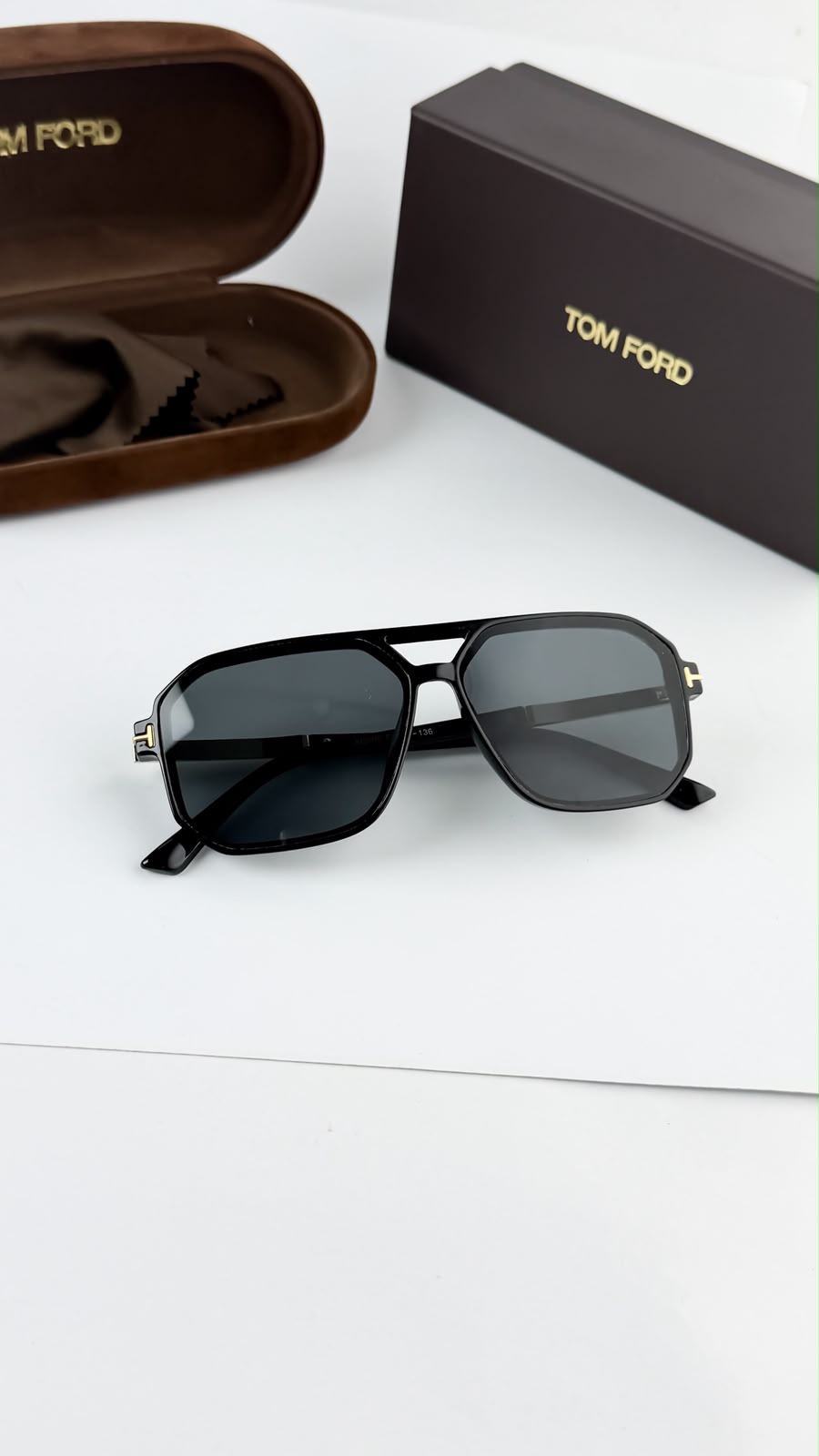Tom Ford Matte Gold Black Men's Sunglasses
