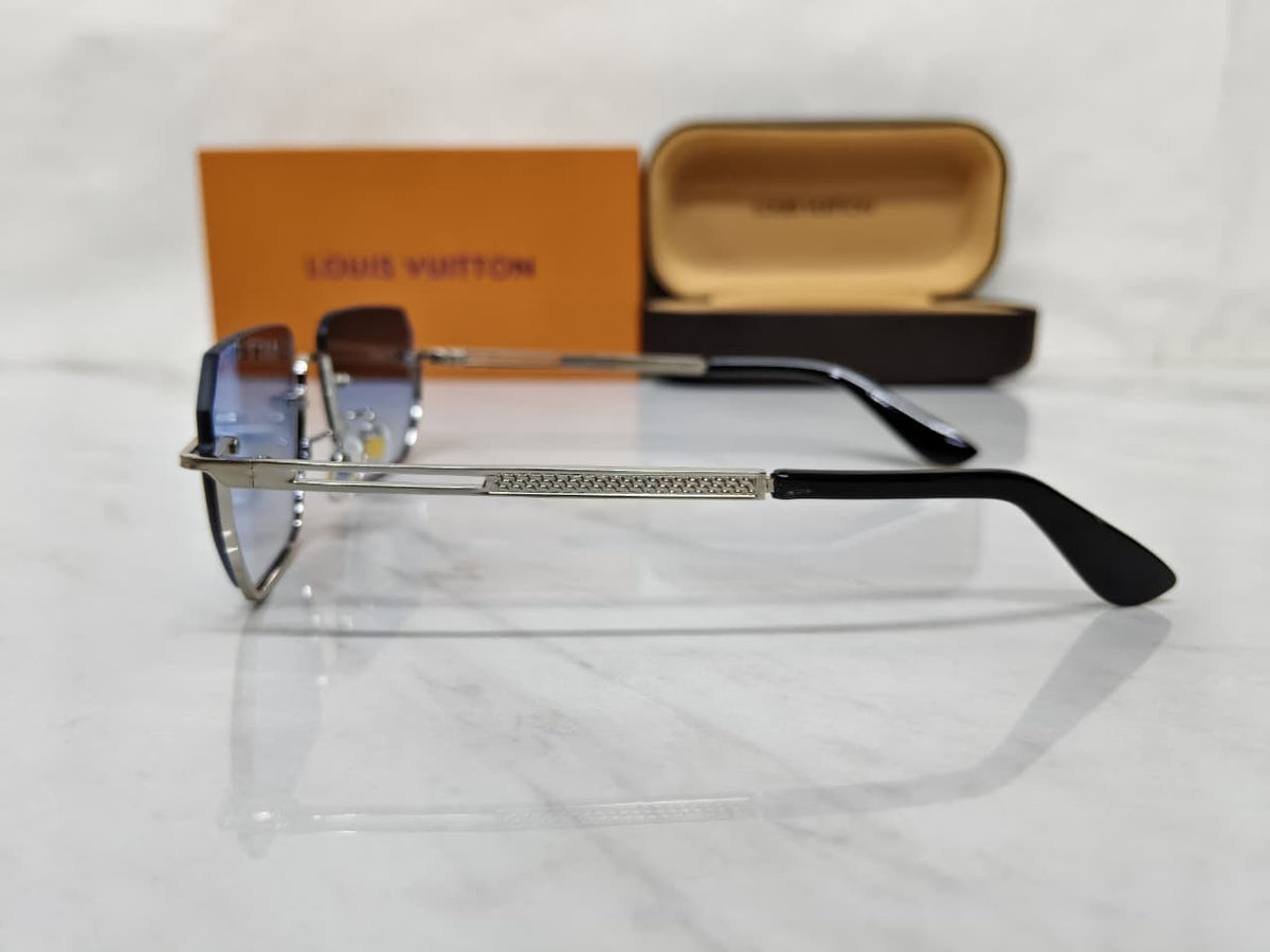 Louis Vuitton Square Unisex Sunglasses Black Polycarbonate