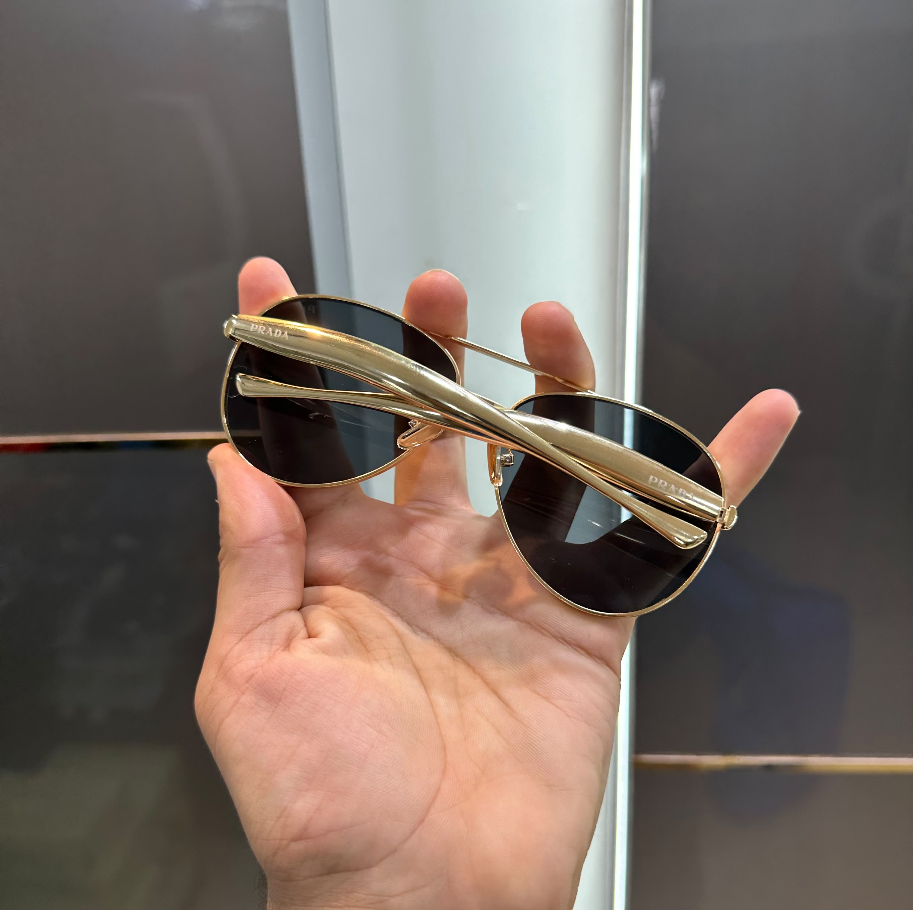 Prada Trending Aviator UV400 Unisex Sunglasses with Designer Metal Frame