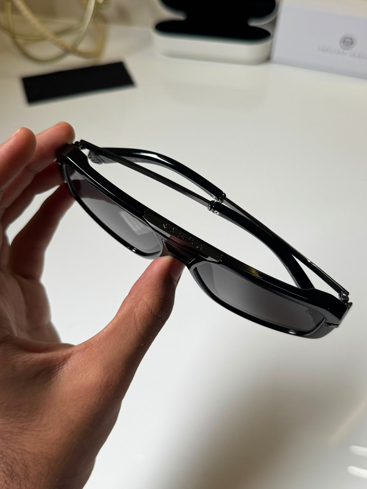 Philipp Plein Men's Grey Lens & Black Square Sunglasses