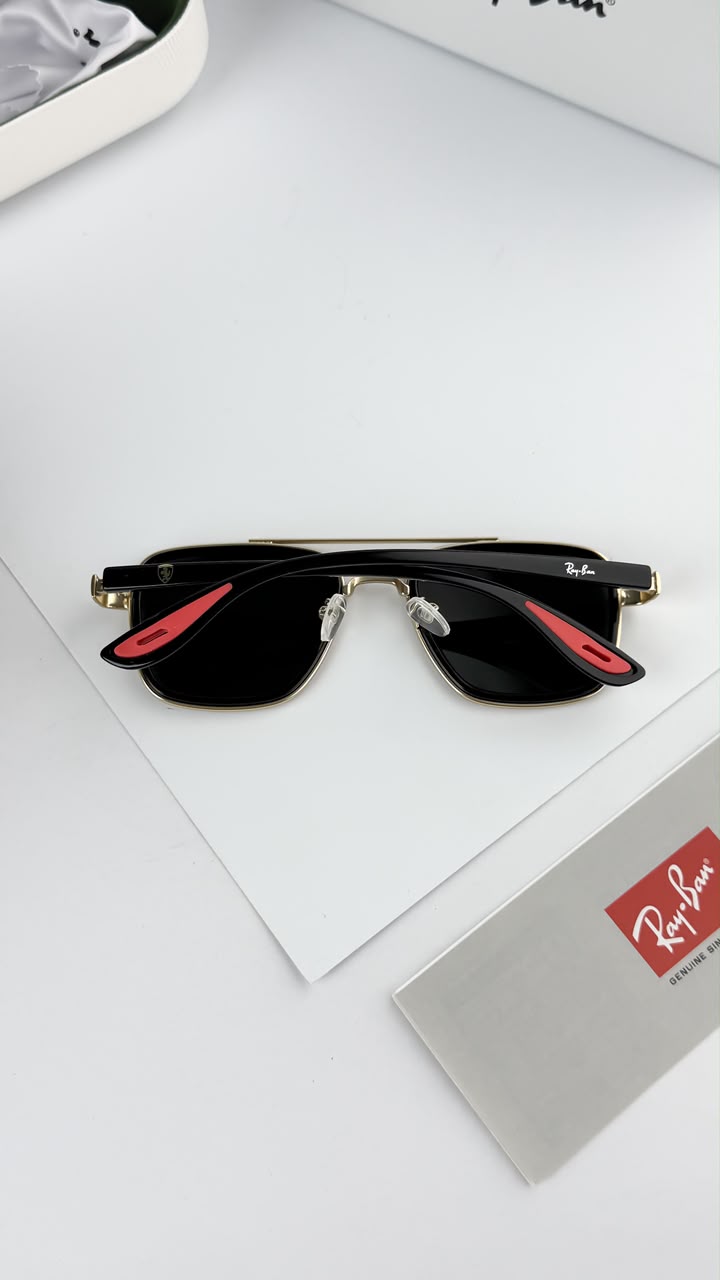 Rayban Gold & Green Men's Sunglass