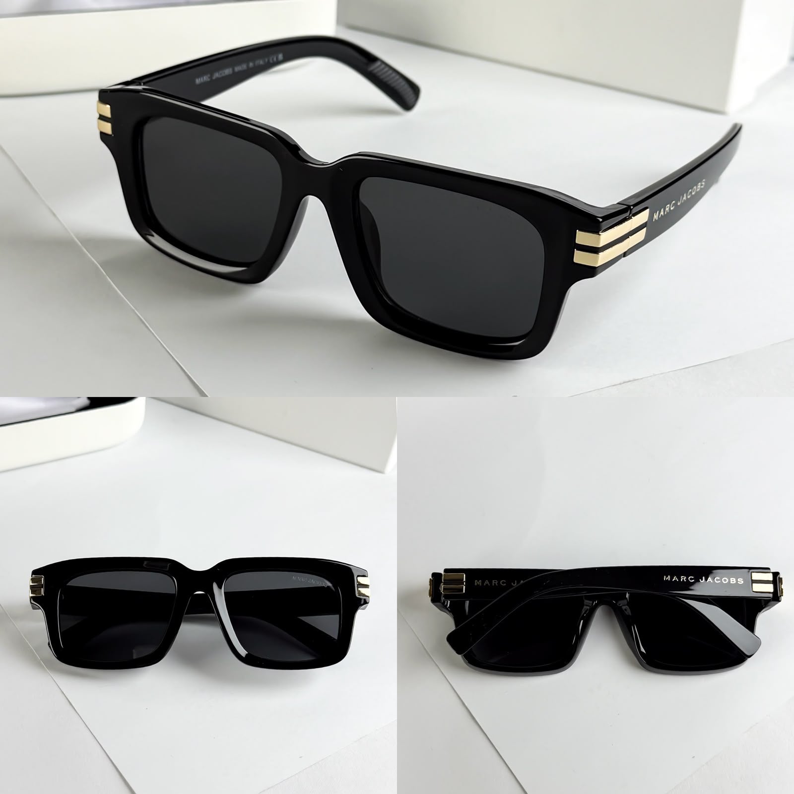Marc Jacobs Eyewear | Blue Lens | Black Frame Men's Sunglasses