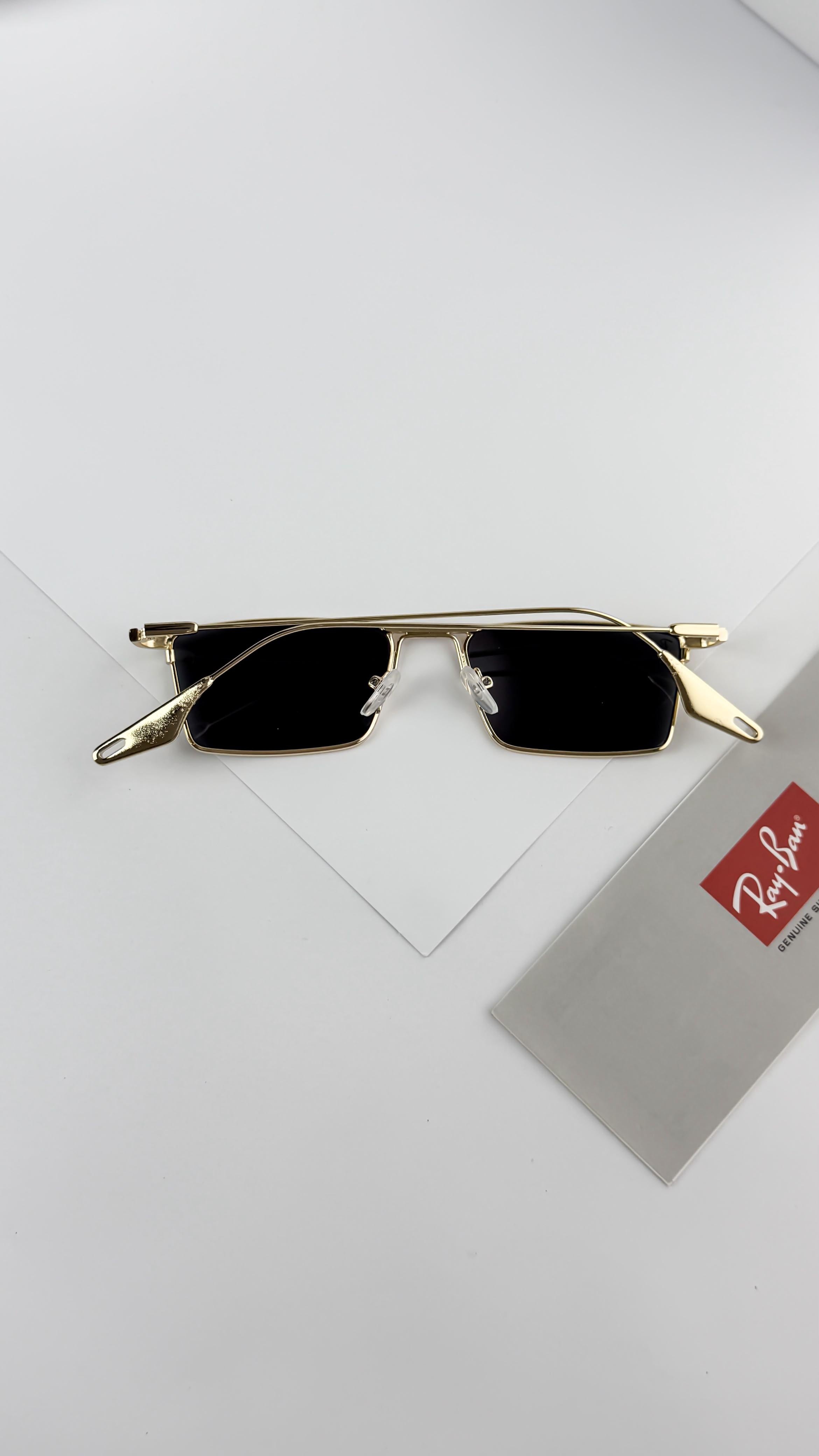 Rayban Pulse Unisex UV Protected Grey Lens Rectangle Men's Sunglasses