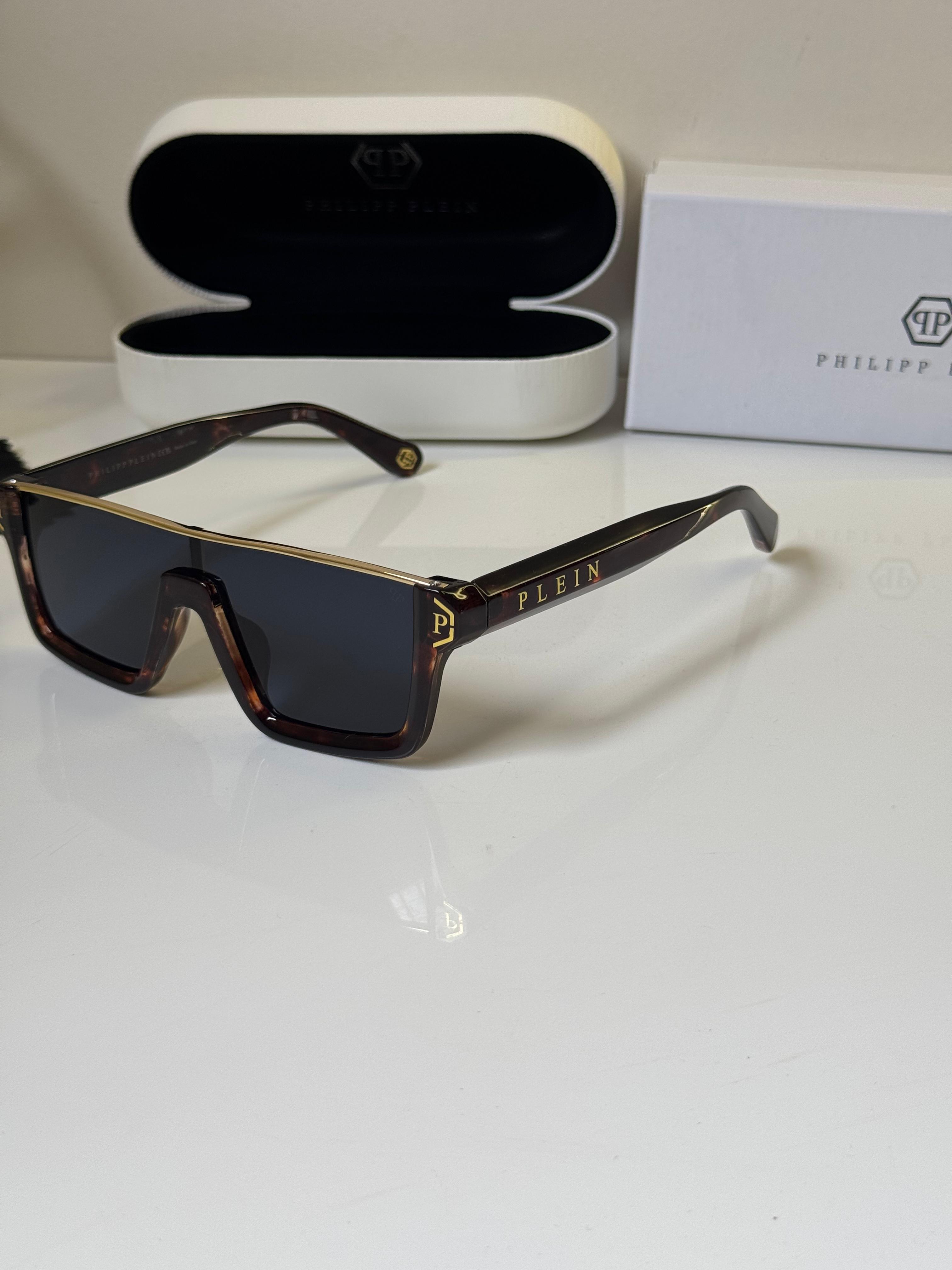 Philipp Plein Square Oversized Sunglasses Vintage Big Frame Unisex