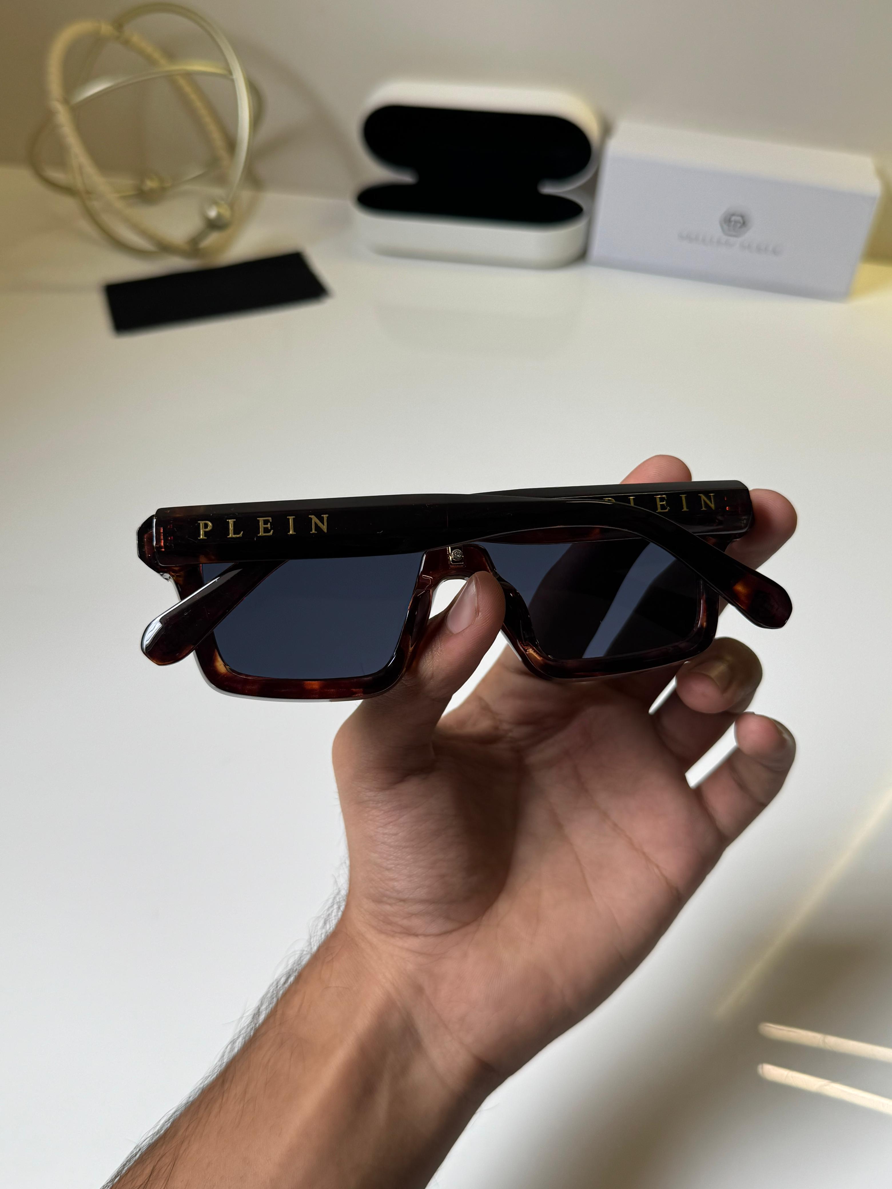 Philipp Plein Square Oversized Sunglasses Vintage Big Frame Unisex
