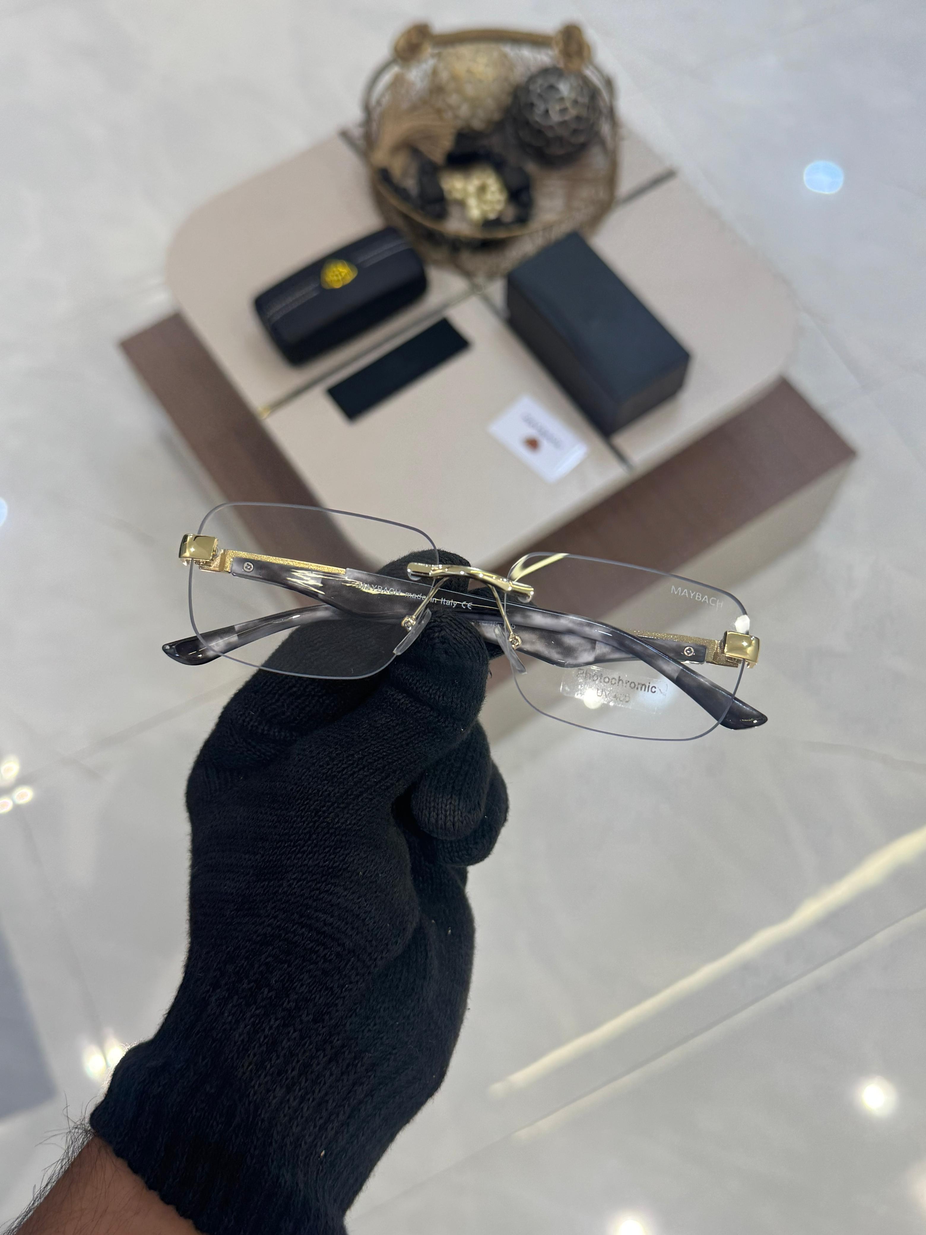 Maybach Rimless Men's Gold Silver Black Optical Frames