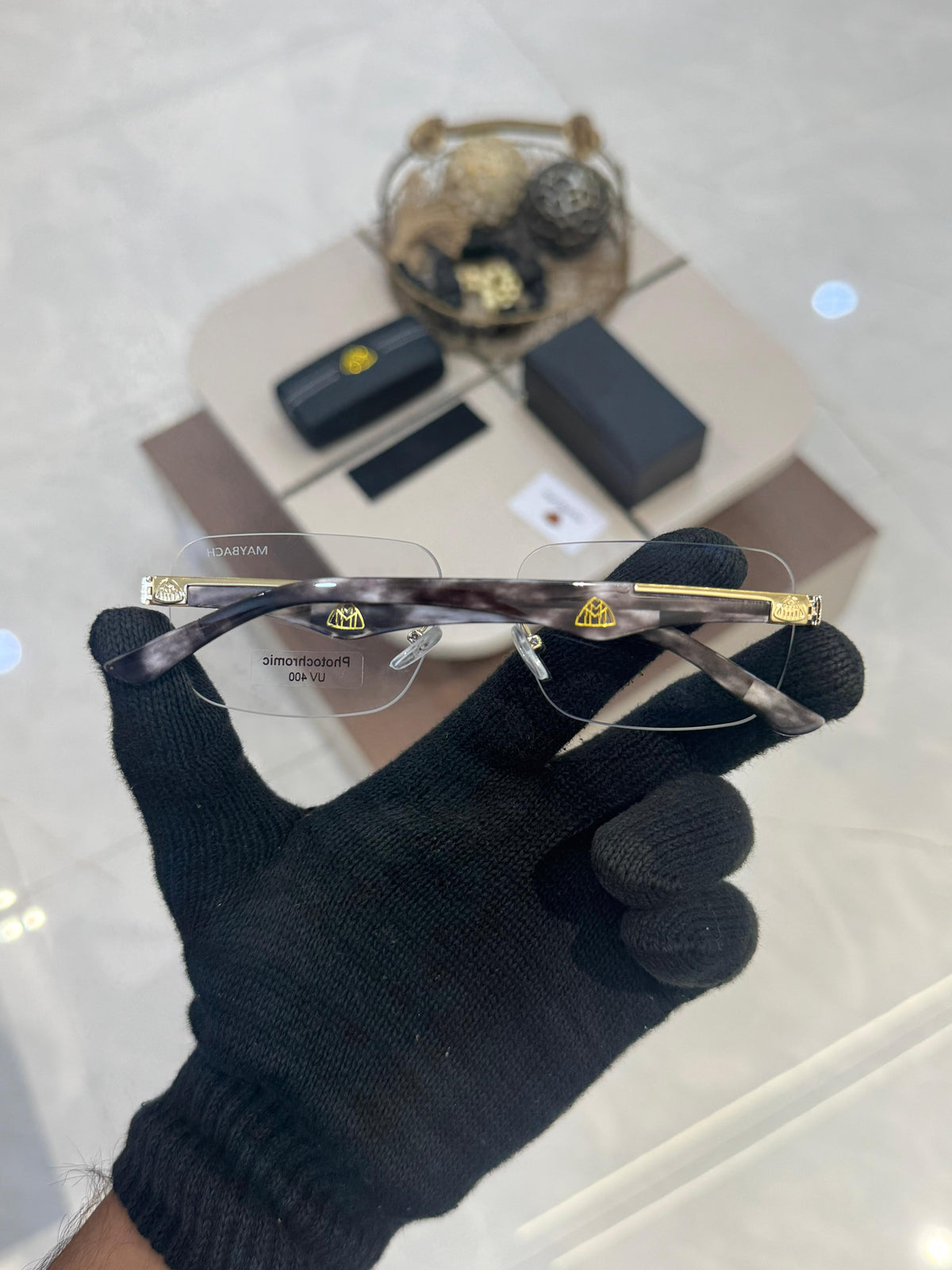 Maybach Rimless Men's Gold Silver Black Optical Frames