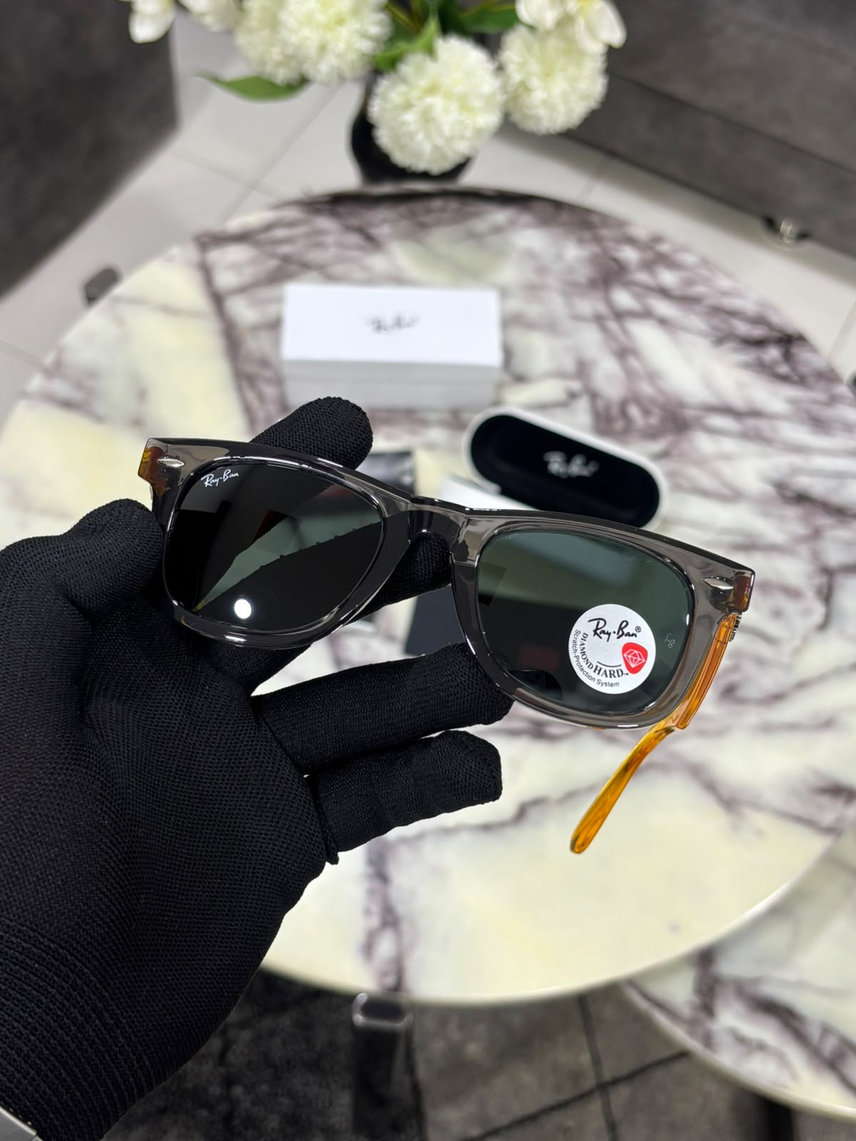 Rayban yellow Black Lightweight & Premium Materials Unisex sunglass