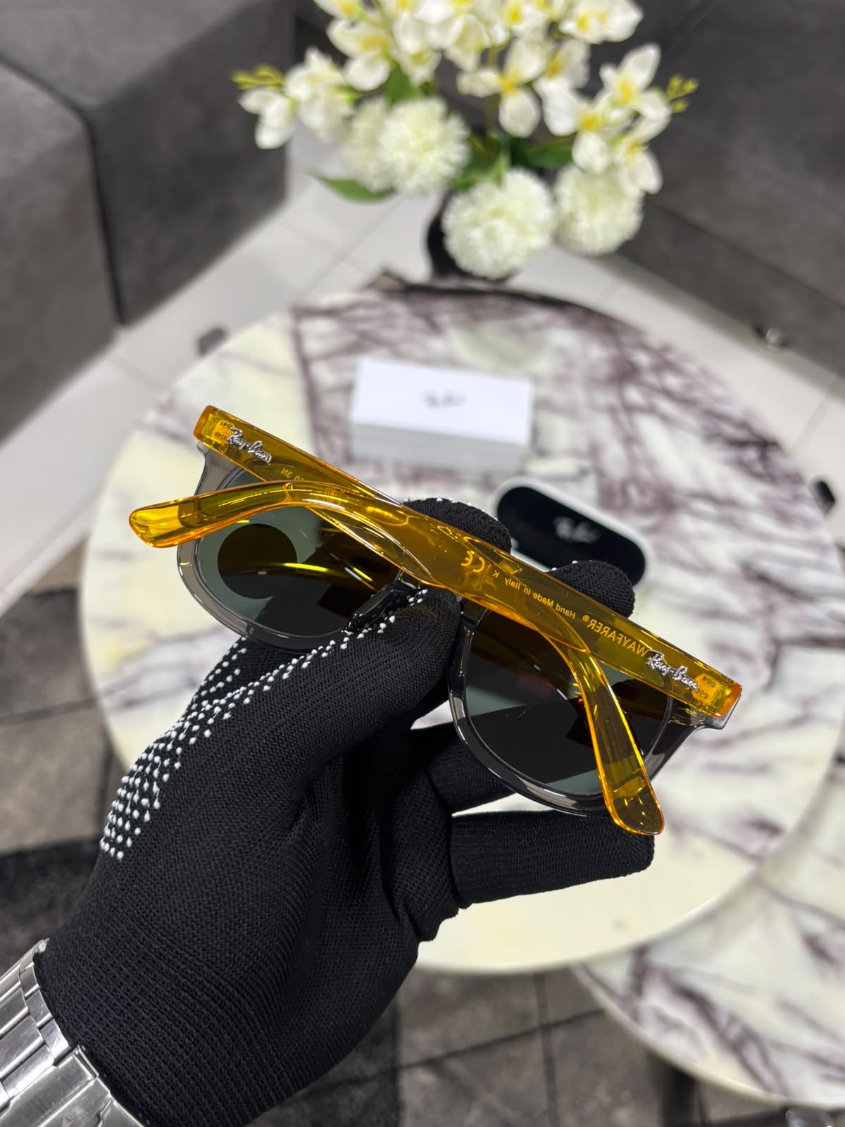 Rayban yellow Black Lightweight & Premium Materials Unisex sunglass