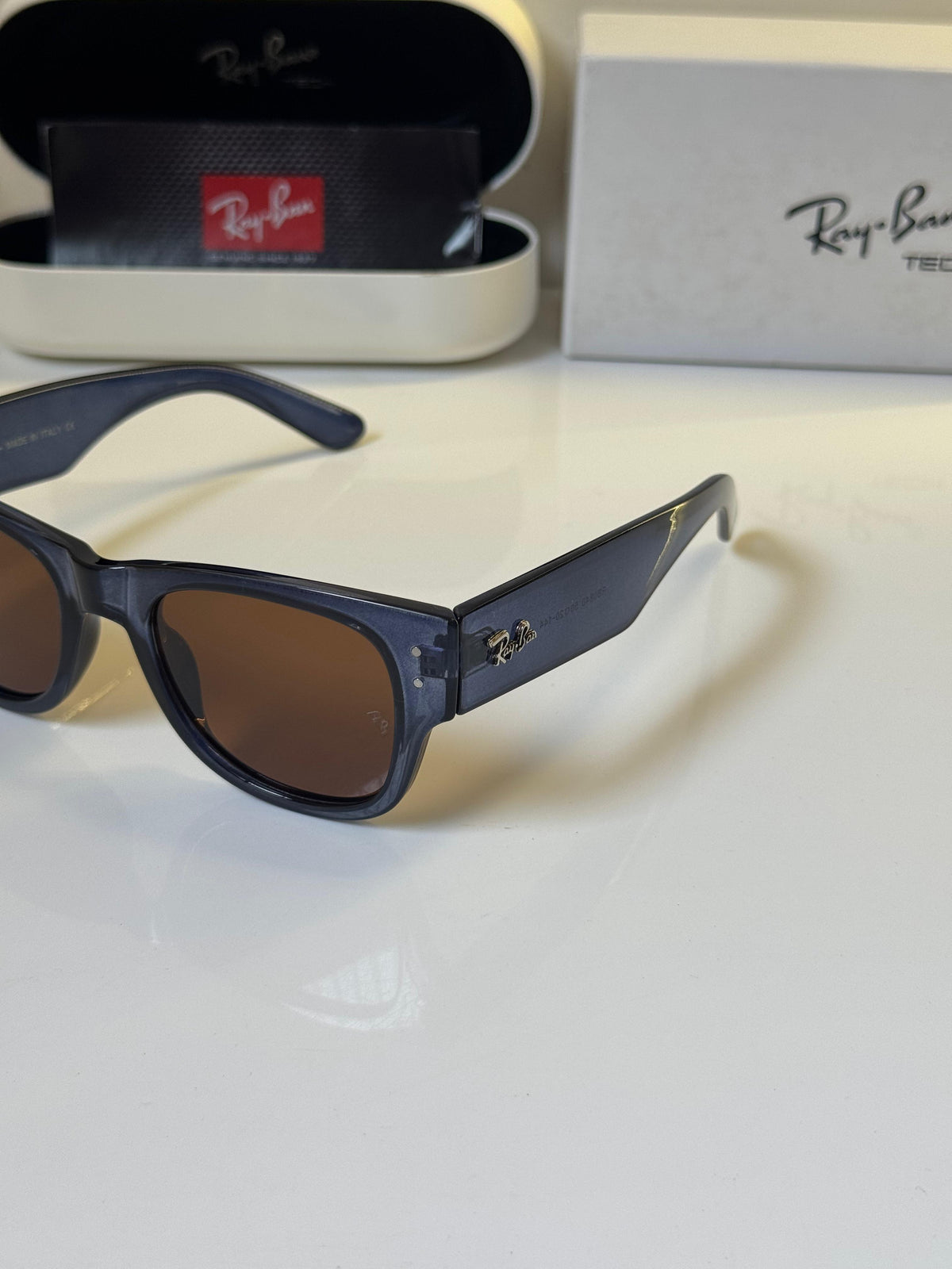 Ray-Ban Unisex Black Brown Gradient Square Unisex Sunglasses