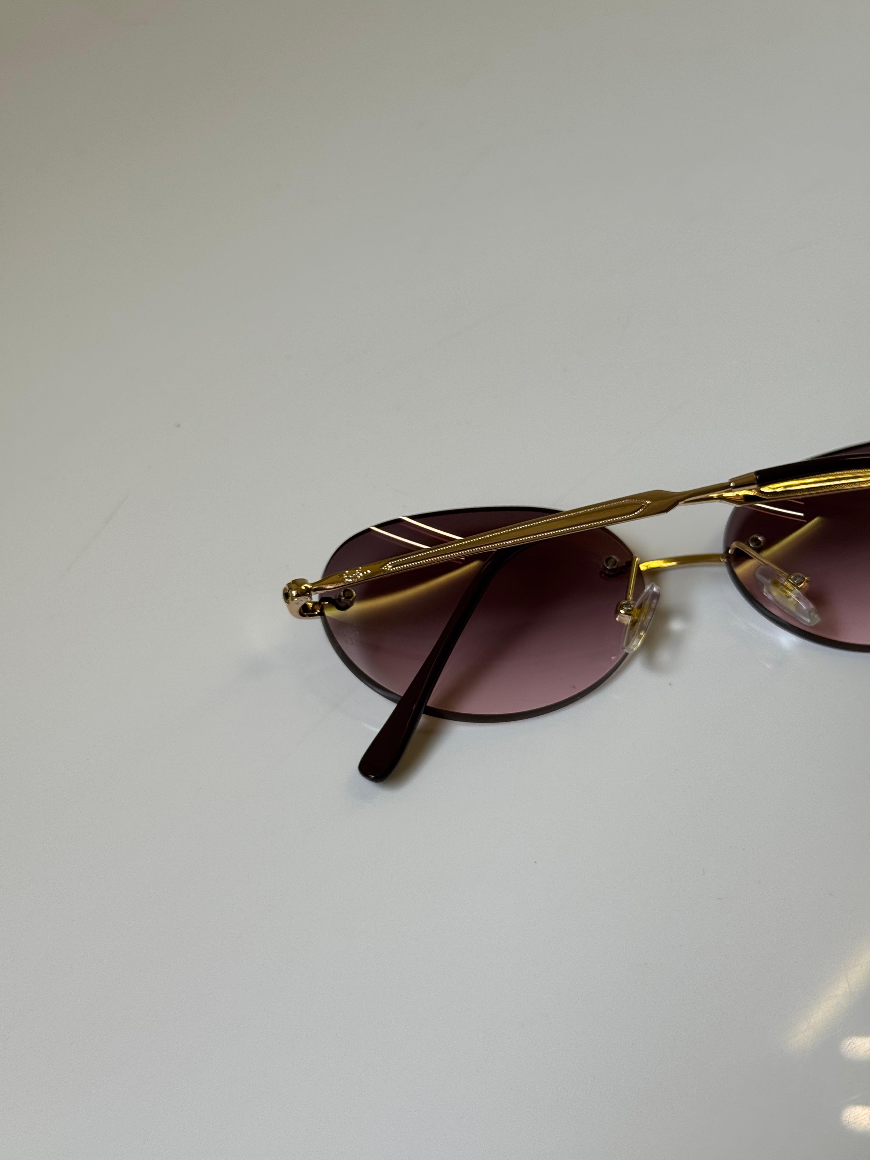 Cartier Eyewear round-frame gold-tone gradient Women sunglasses