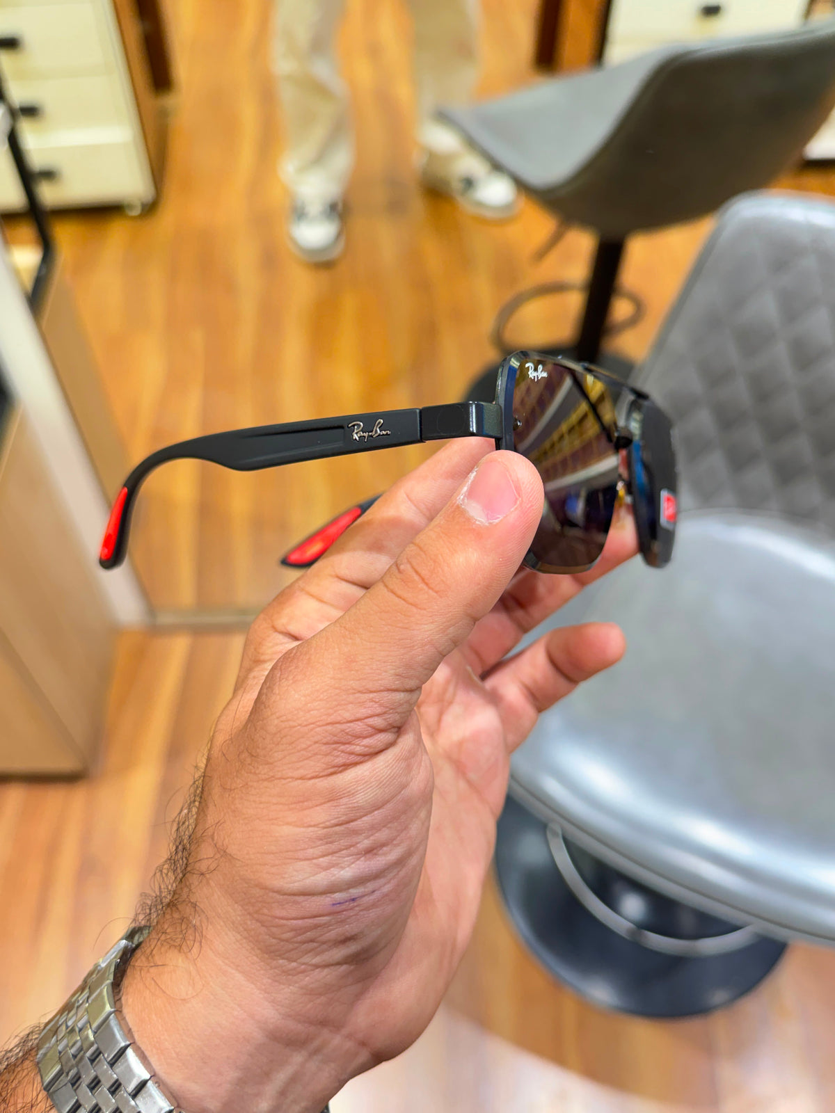 Rayban Full Black Ferrari Edition Unisex Sunglasses