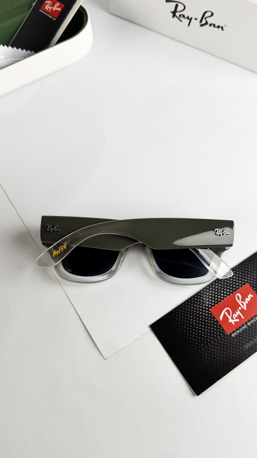 Rayban Grey Two Tone Unisex Sunglass
