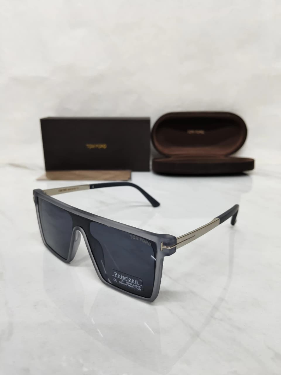 Tomford Crystal Grey Men's Sunglasses
