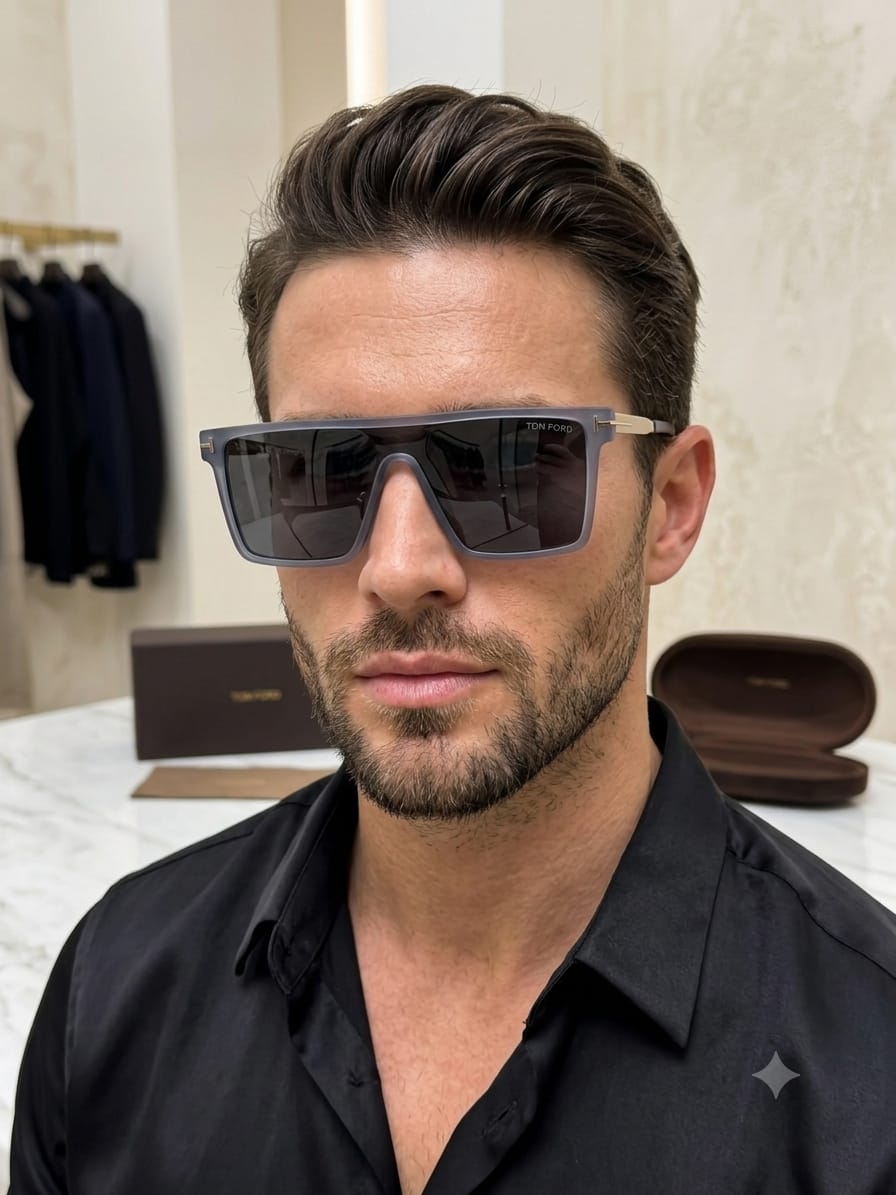Tomford Crystal Grey Men's Sunglasses