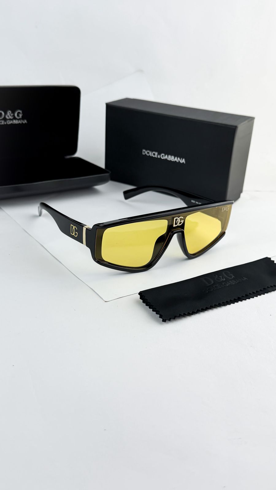 Dolce & Gabanna Yellow Black Unisex Sunglass