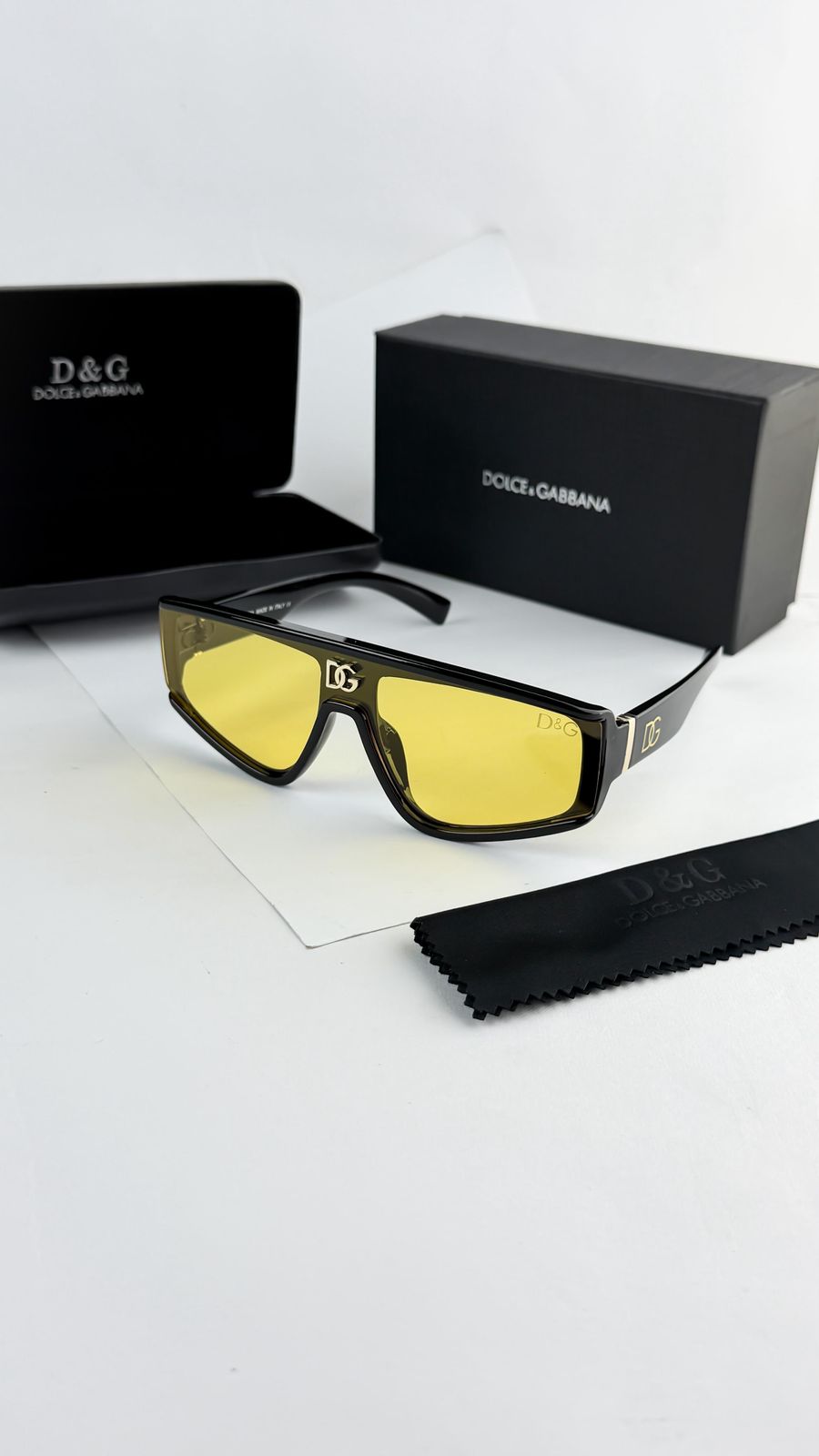 Dolce & Gabanna Yellow Black Unisex Sunglass