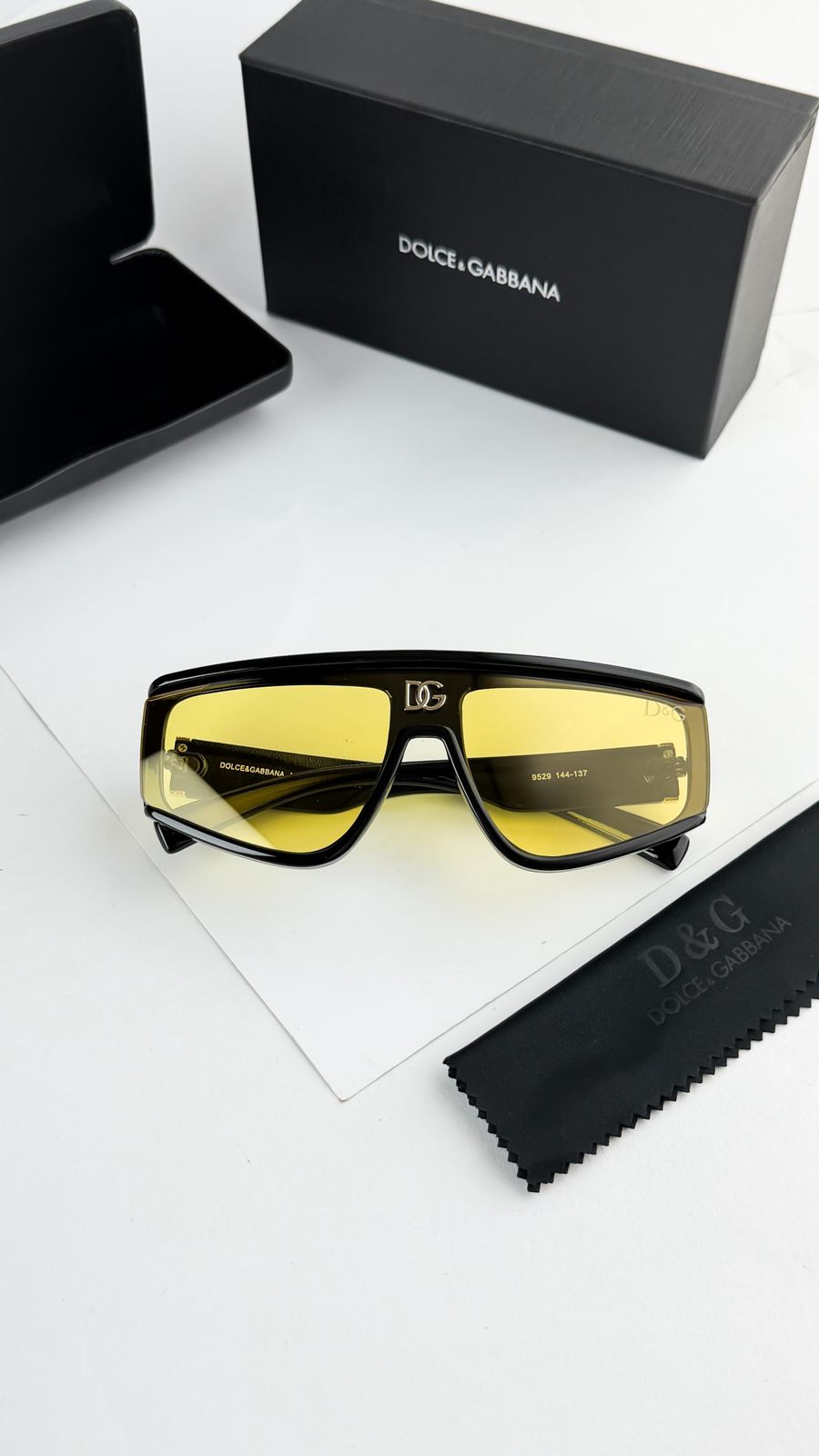 Dolce & Gabanna Yellow Black Unisex Sunglass