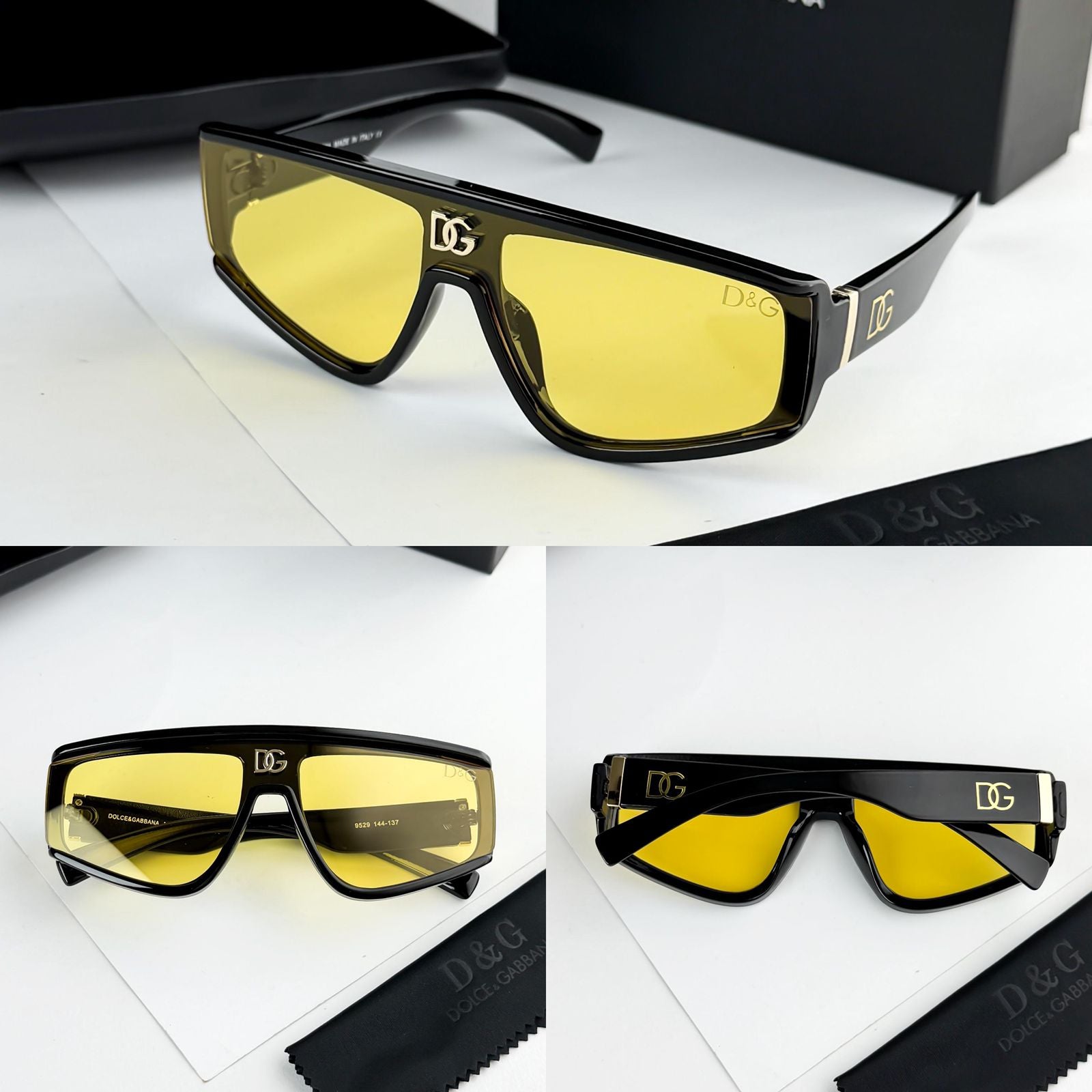 Dolce & Gabanna Yellow Black Unisex Sunglass