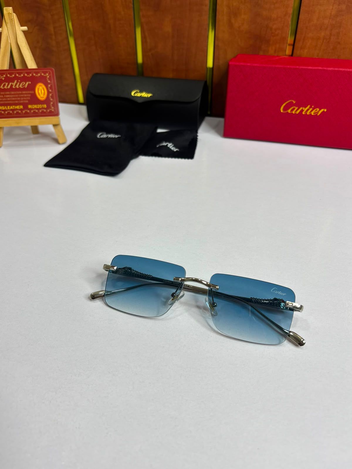 Cartier Blue Shade Unisex Sunglasses