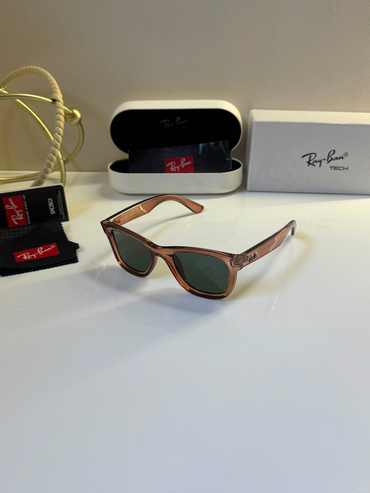 RAY-BAN Unisex UV Protected Brown Lens Square Unisex Sunglasses