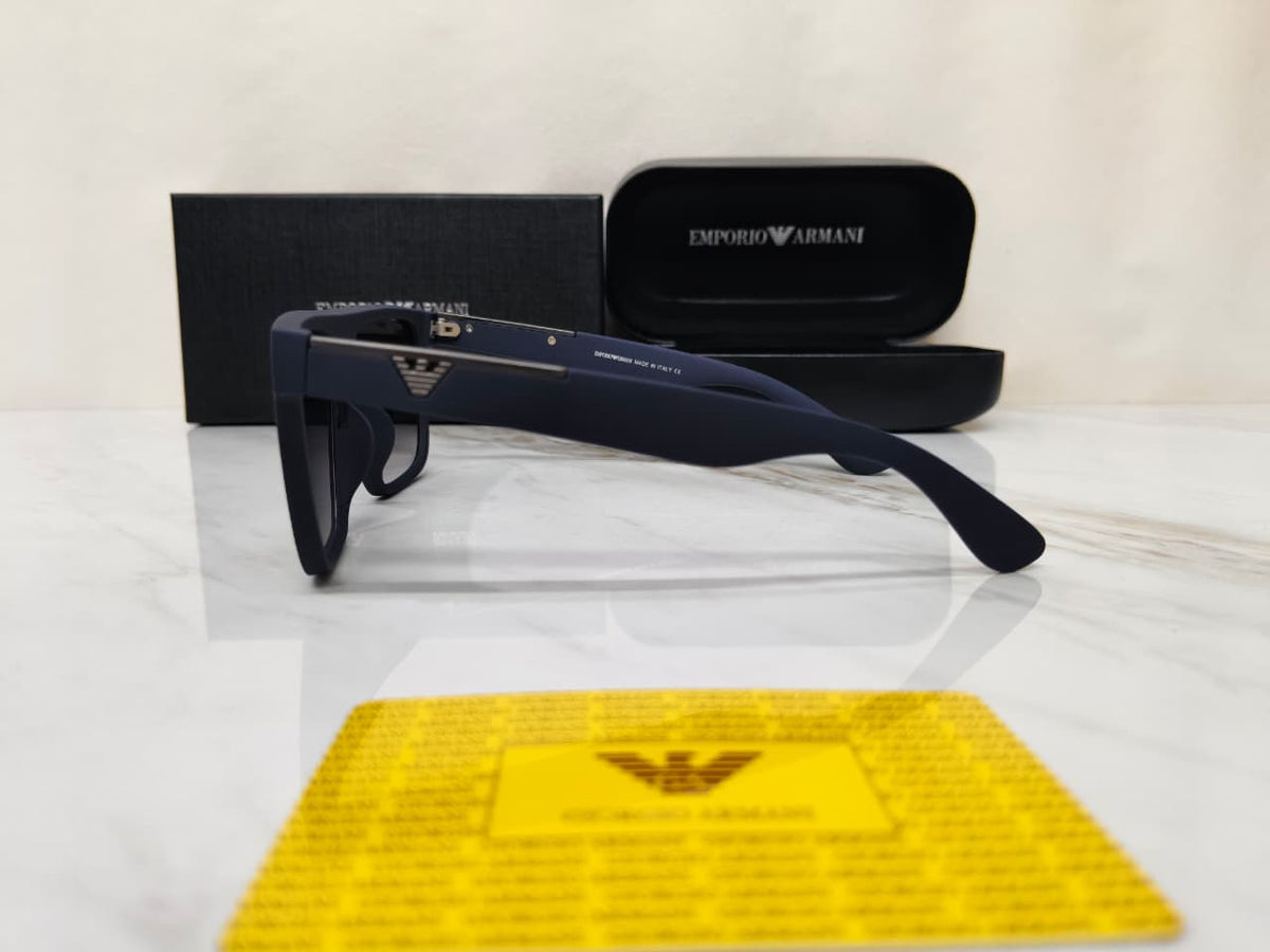 Emporio Armani Matt Blue Men's Sunglasses