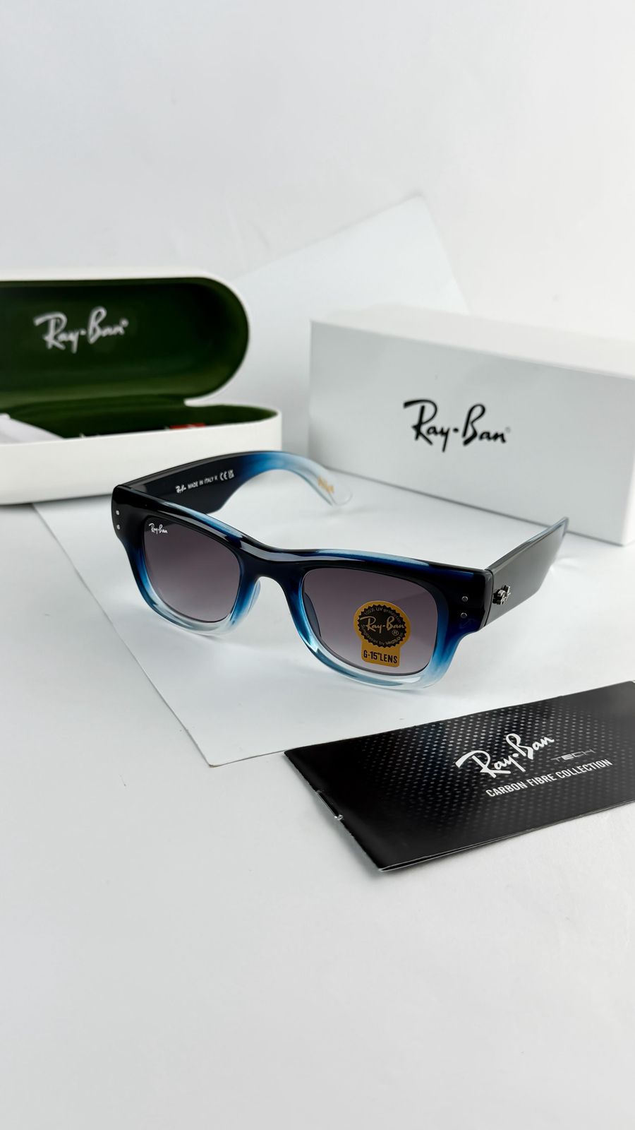 Rayban Blue Two Tone Unisex Sunglass
