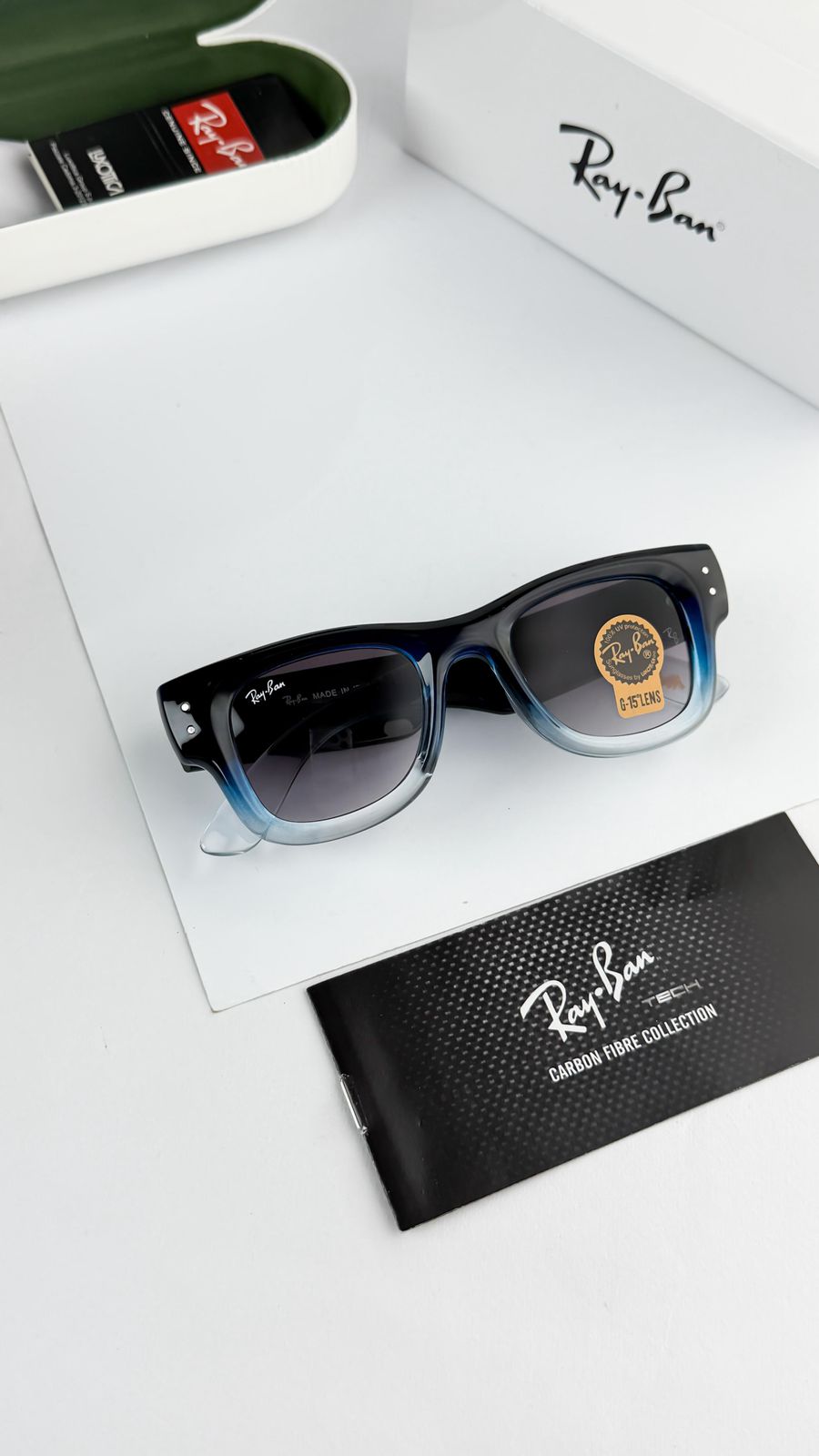 Rayban Blue Two Tone Unisex Sunglass