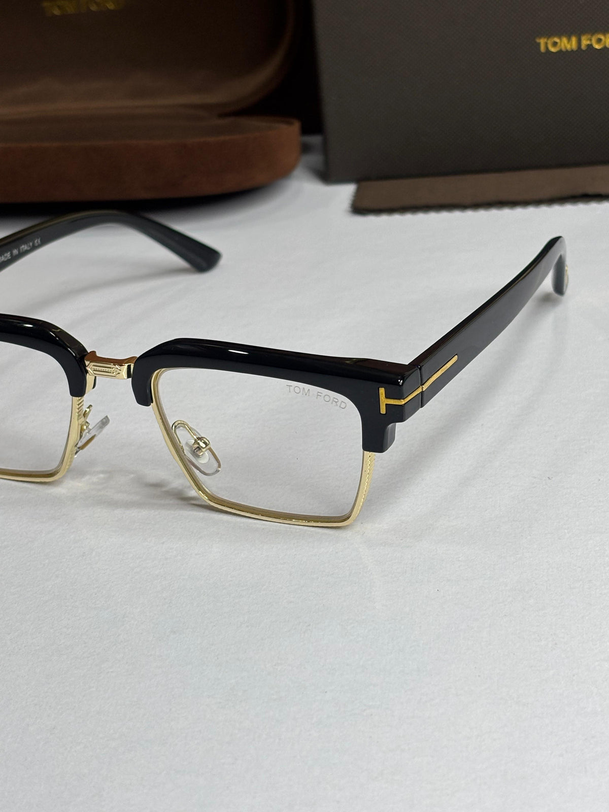 Tomford Gold Black Unisex Optical Frame