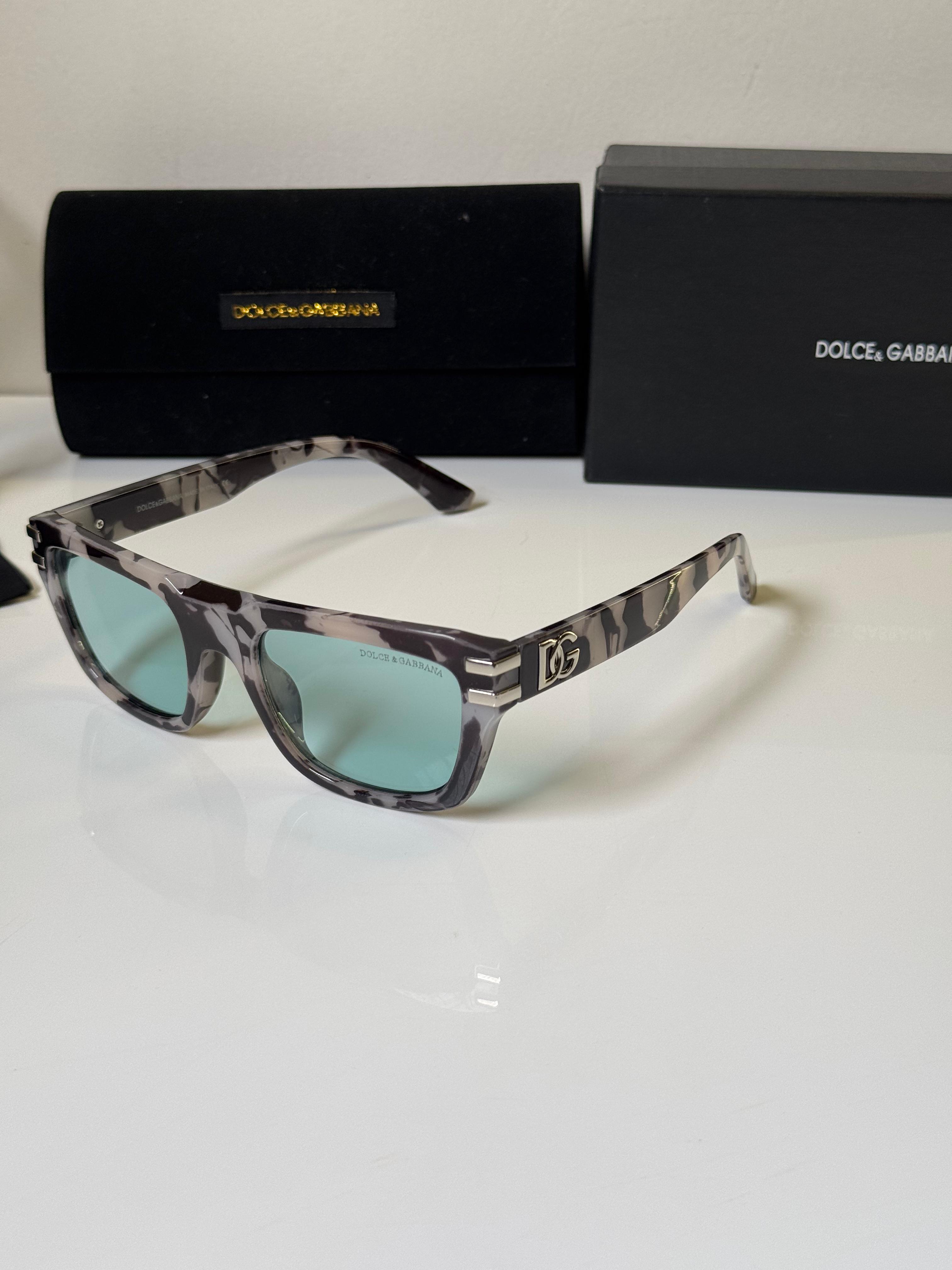 Dolce & Gabbana Men UV-Protected Rectangle Black Sunglasses