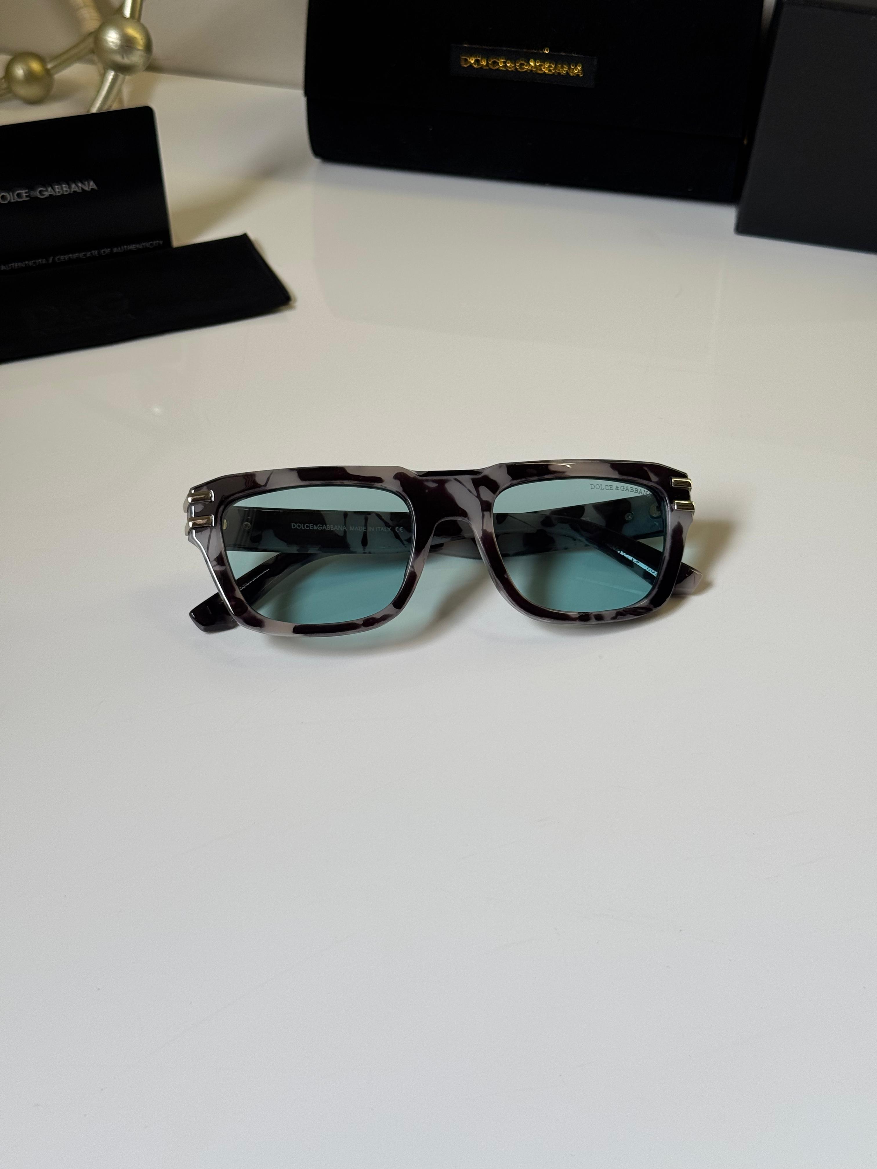 Dolce & Gabbana Men UV-Protected Rectangle Black Sunglasses