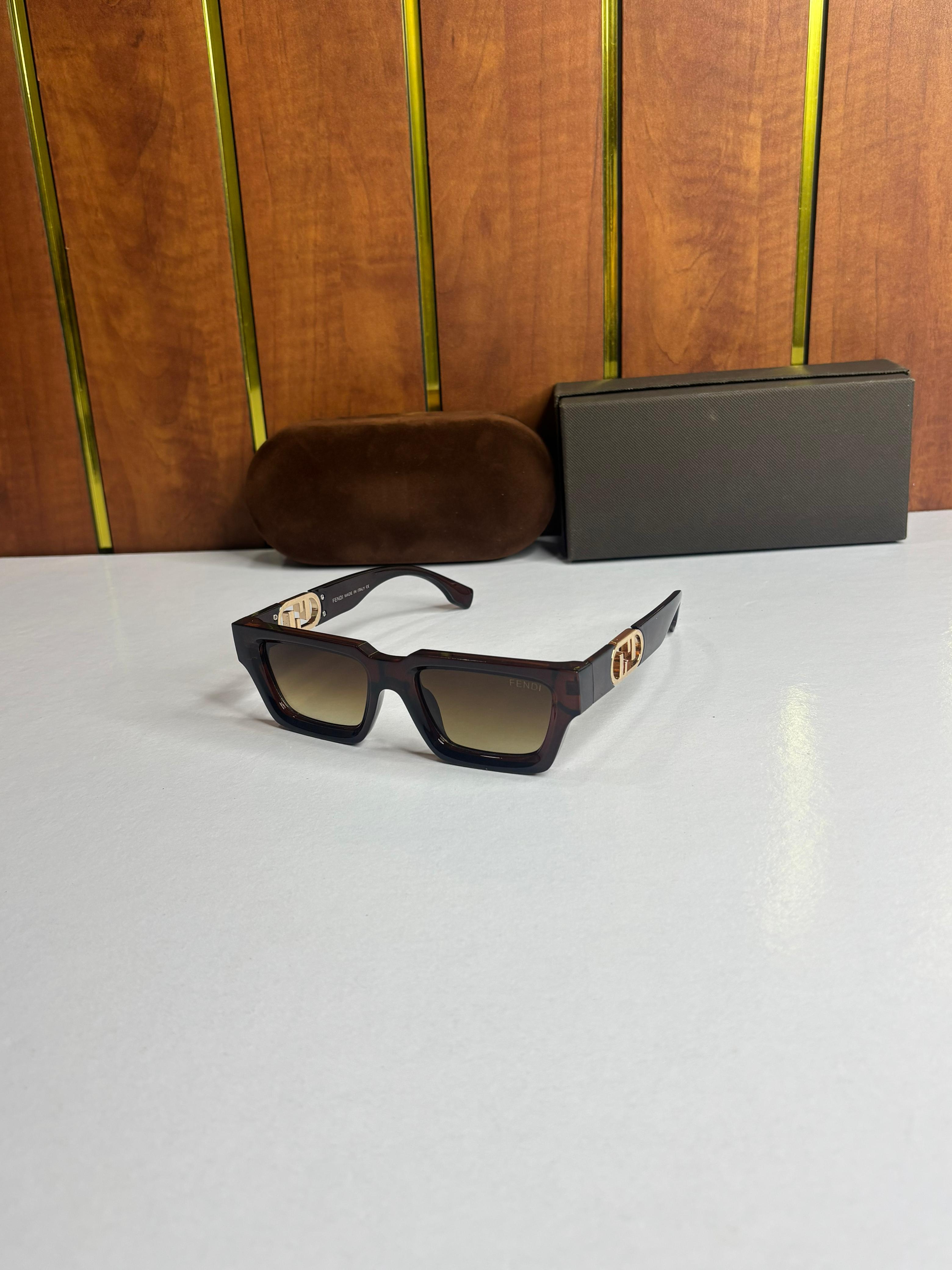 Fendi Brown Unisex Sunglasses