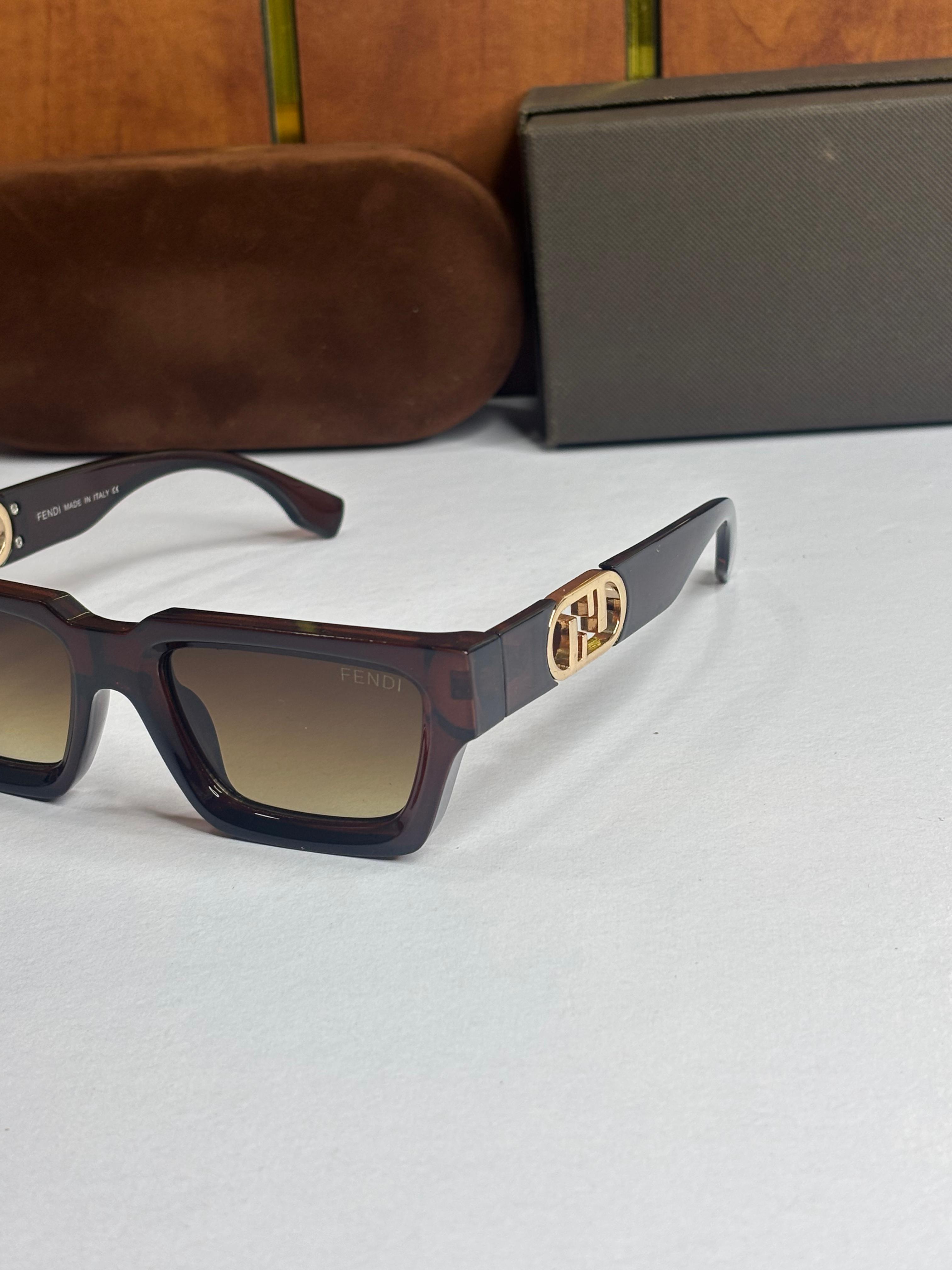 Fendi Brown Unisex Sunglasses