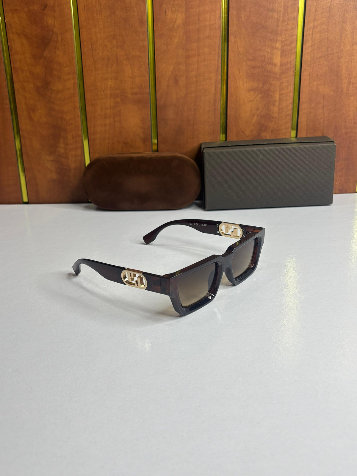 Fendi Brown Unisex Sunglasses