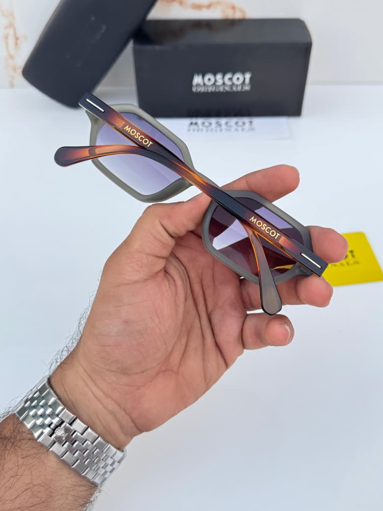 Moscot Brown Grey geometric Unisex sunglasses