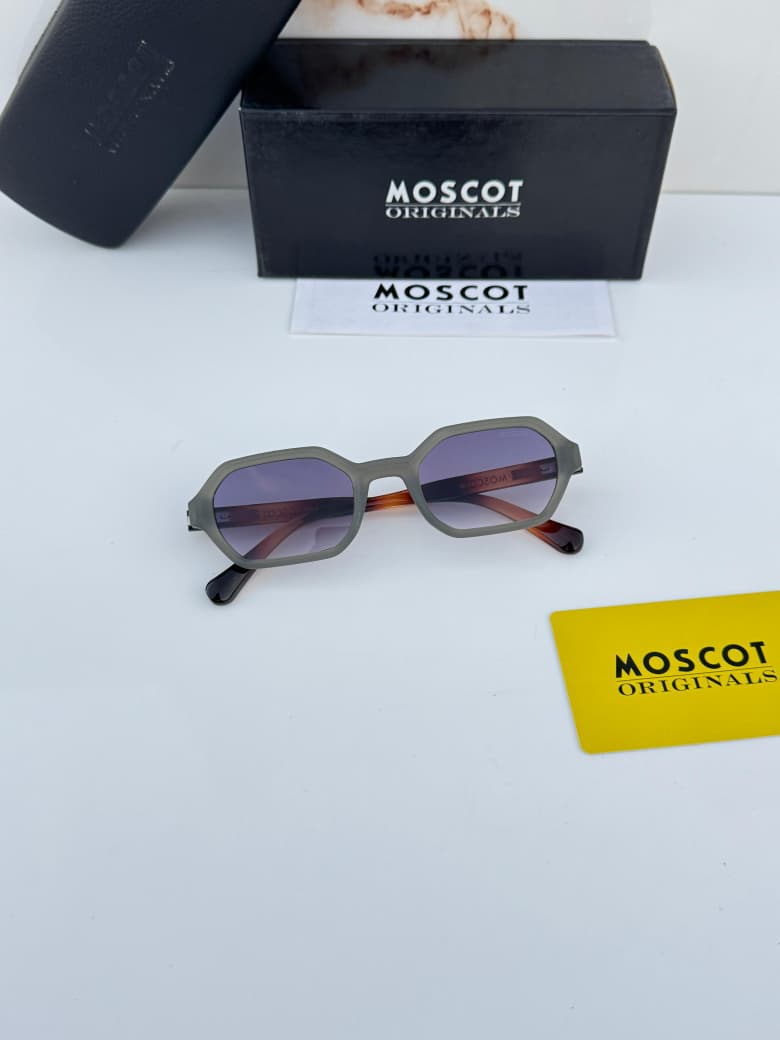 Moscot Brown Grey geometric Unisex sunglasses
