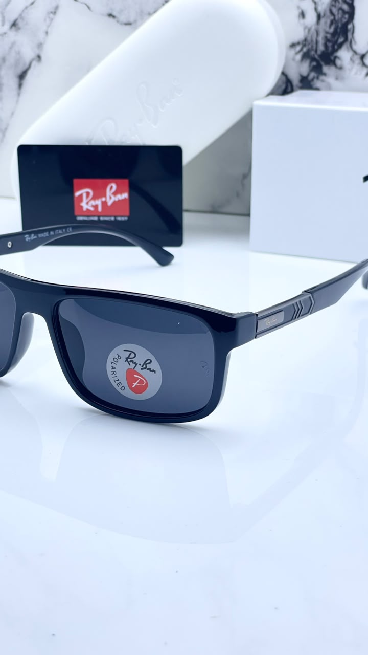 Ray-Ban rectangular grey black Unisex sunglasses